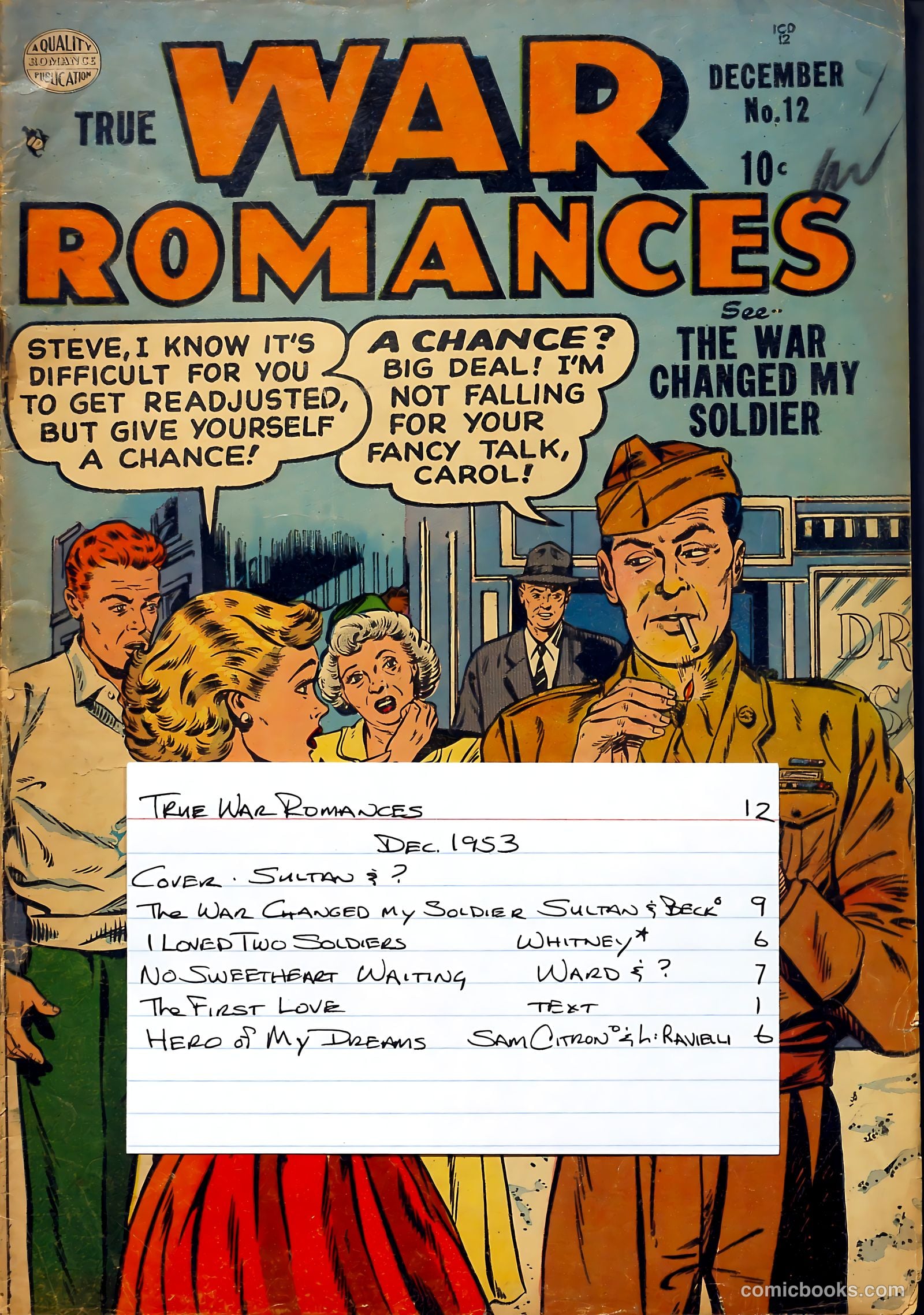 True War Romances #12 (1953) — page 37 of 37