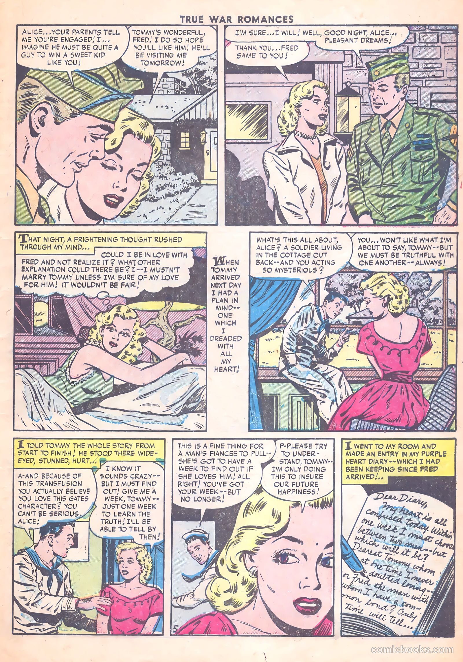True War Romances #13 (1954) — page 7 of 36