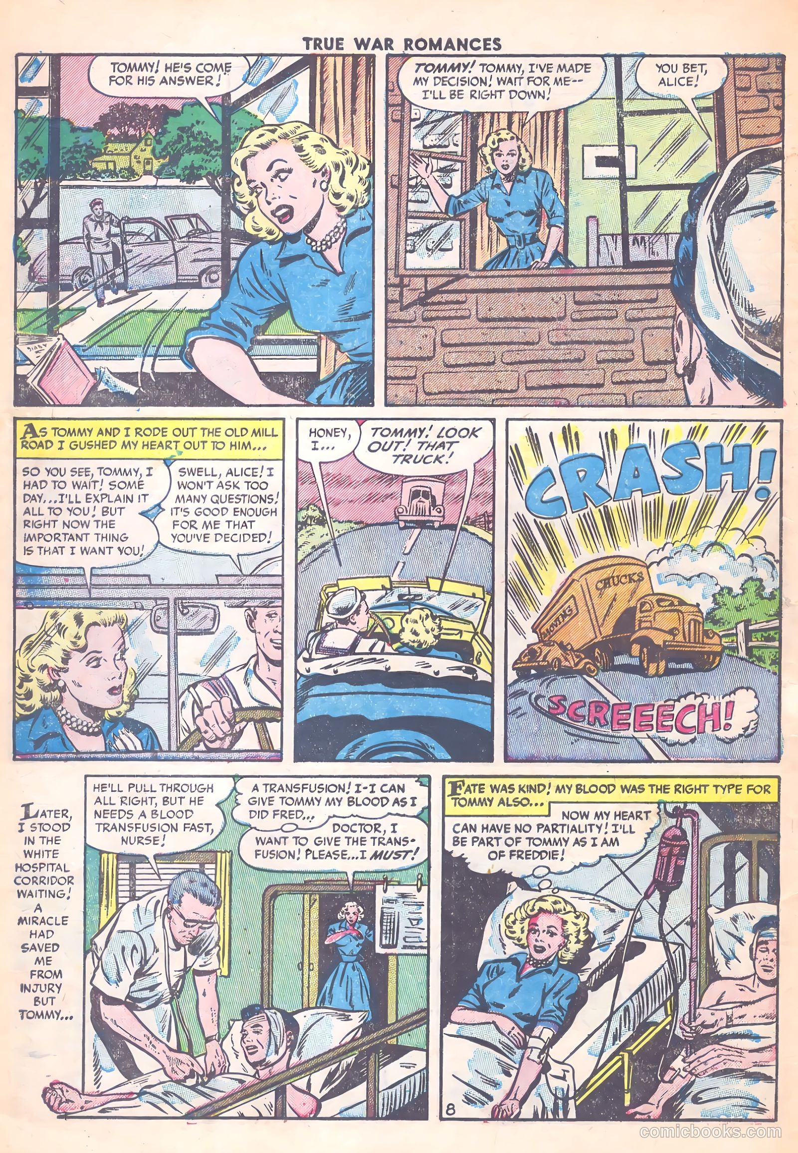 True War Romances #13 (1954) — page 10 of 36