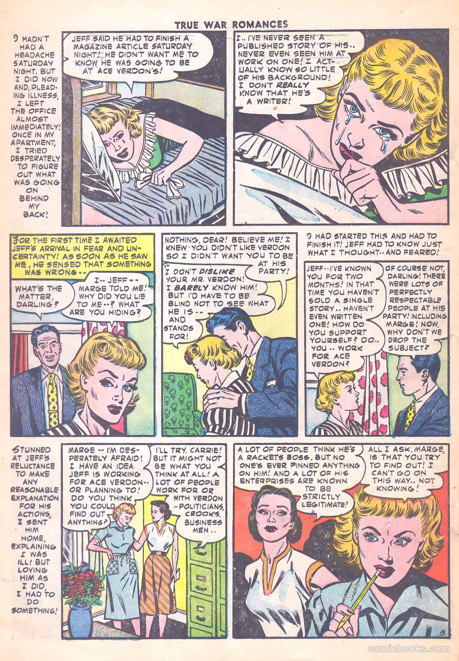 True War Romances #13 (1954) — page 22 of 36