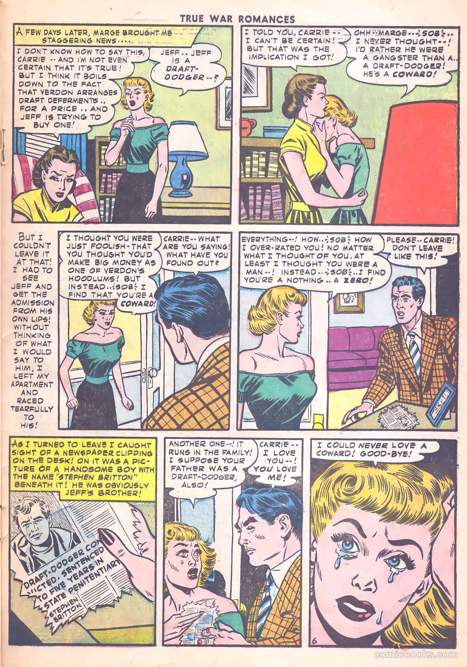 True War Romances #13 (1954) — page 23 of 36