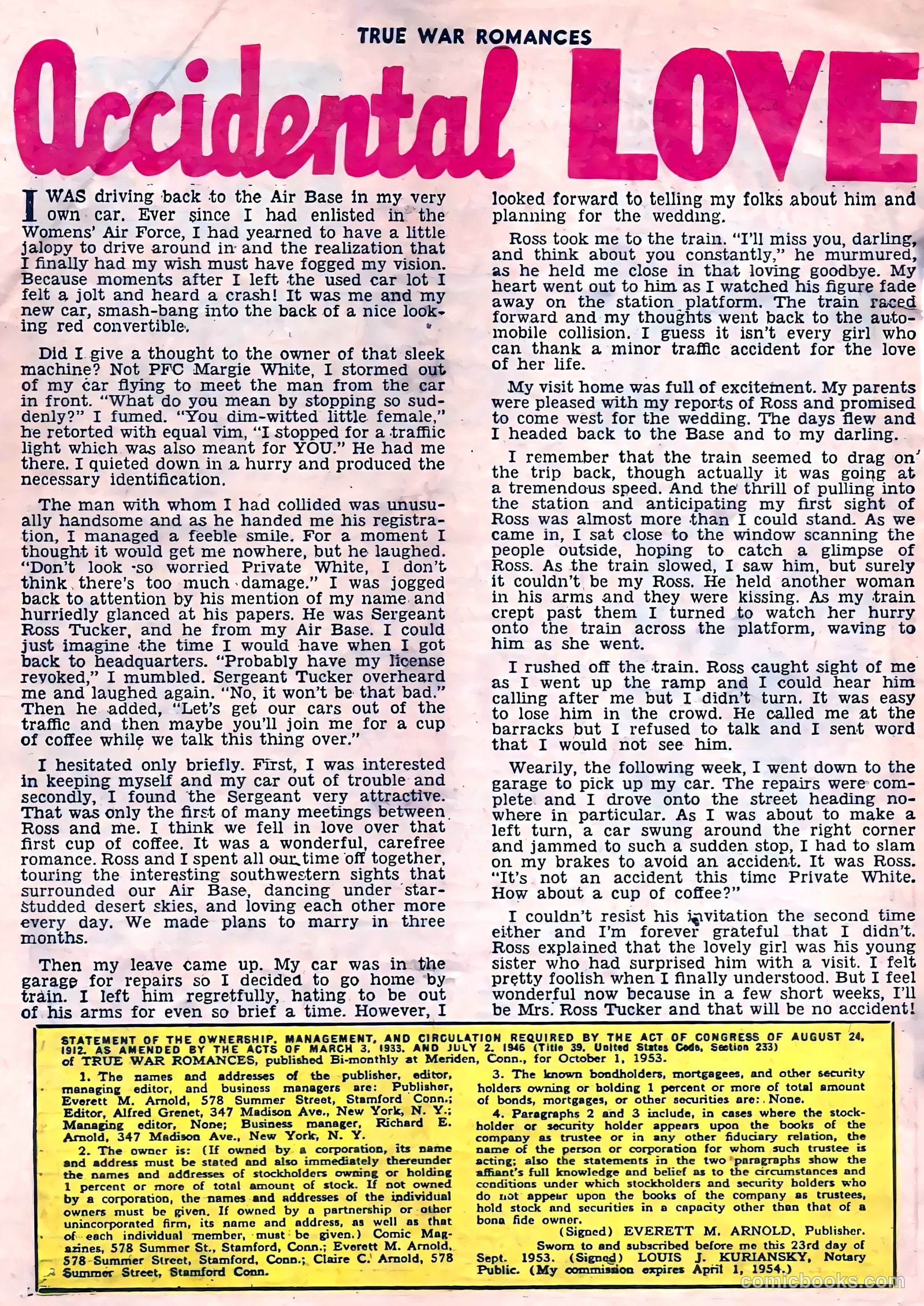 True War Romances #14 (1954) — page 26 of 36