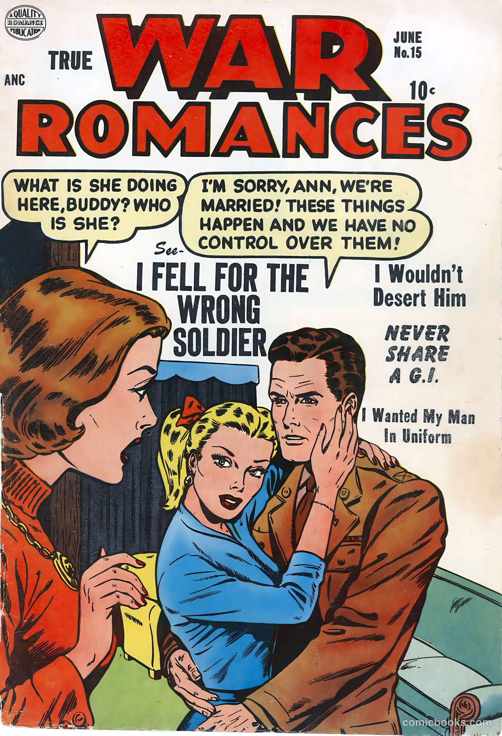 True War Romances #15 cover