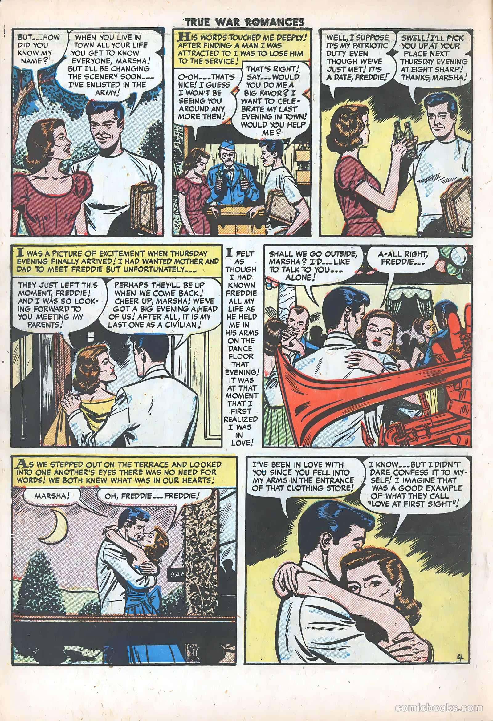 True War Romances #15 (1954) — page 6 of 36