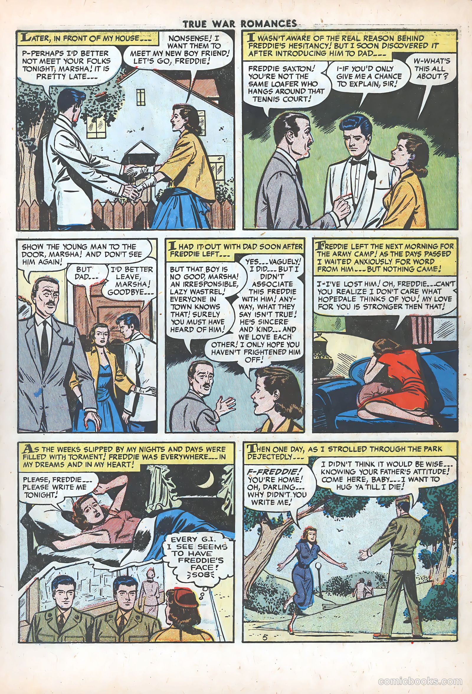 True War Romances #15 (1954) — page 7 of 36