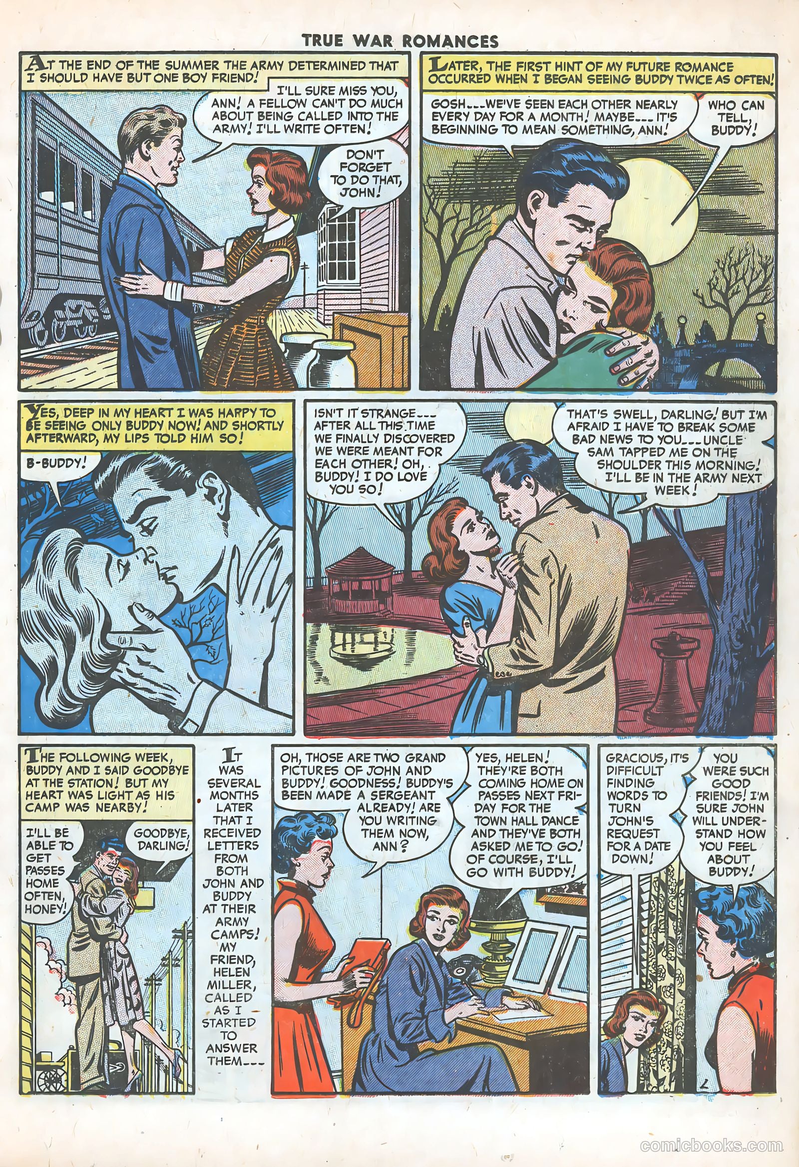True War Romances #15 (1954) — page 19 of 36