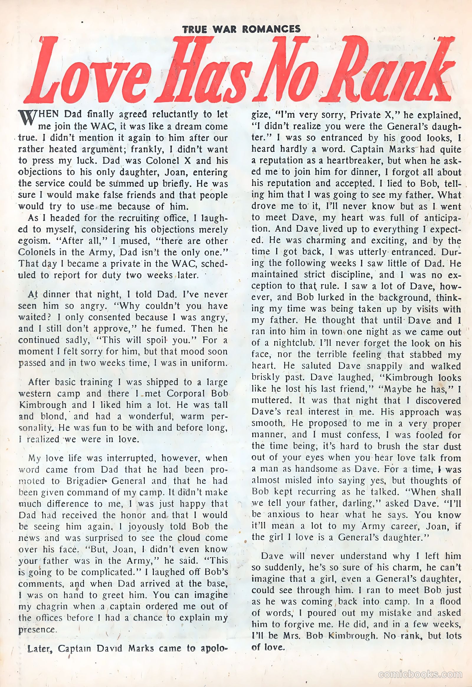True War Romances #15 (1954) — page 26 of 36