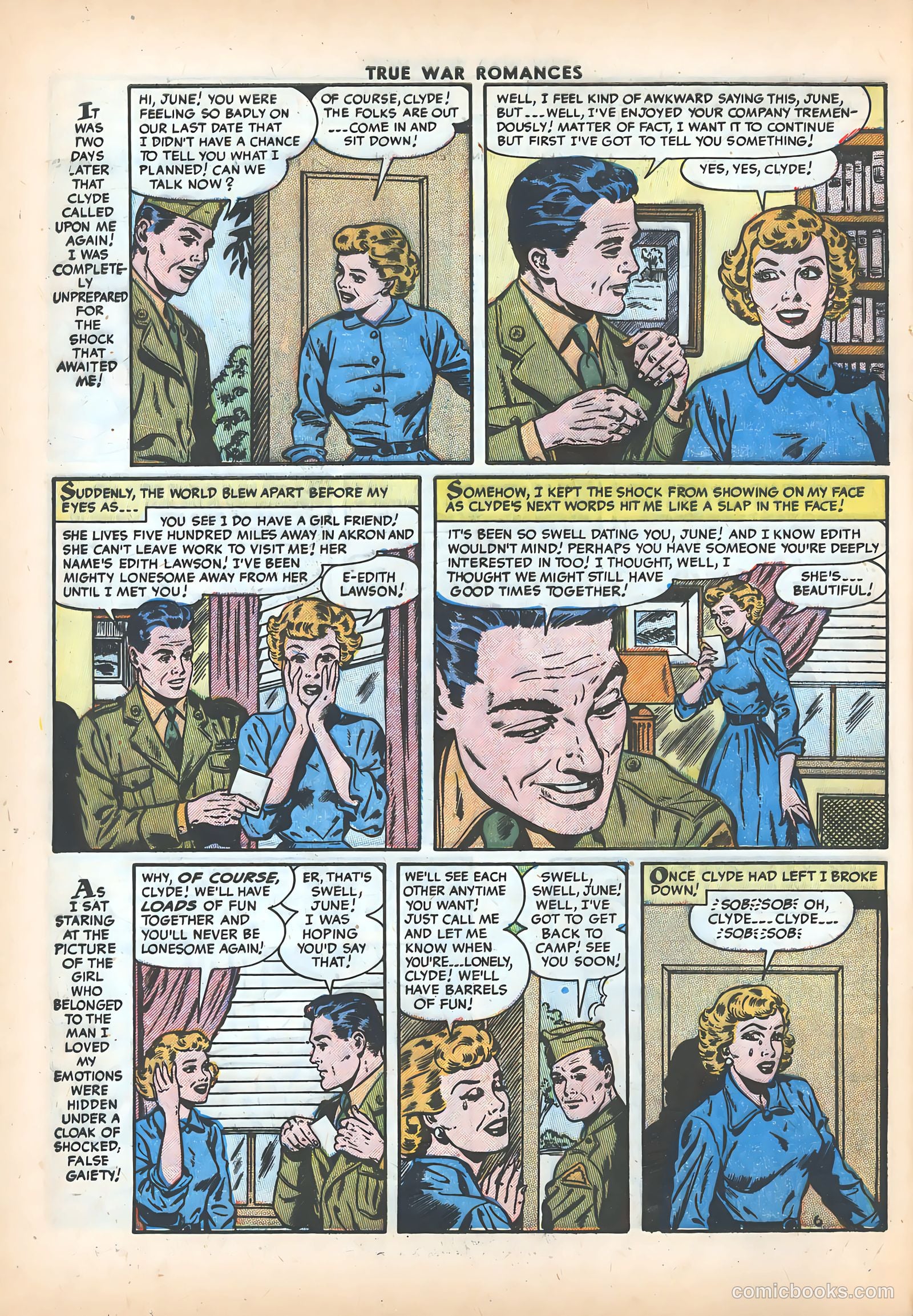True War Romances #16 (1954) — page 8 of 36