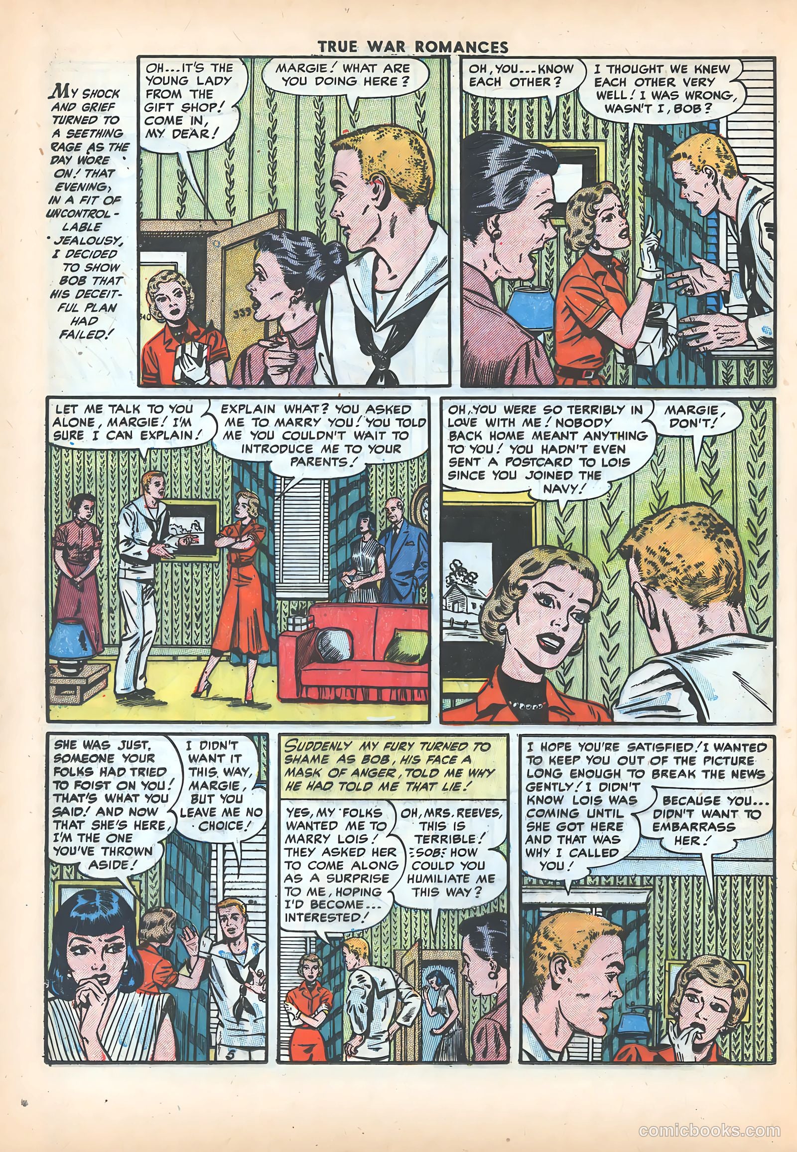 True War Romances #16 (1954) — page 16 of 36