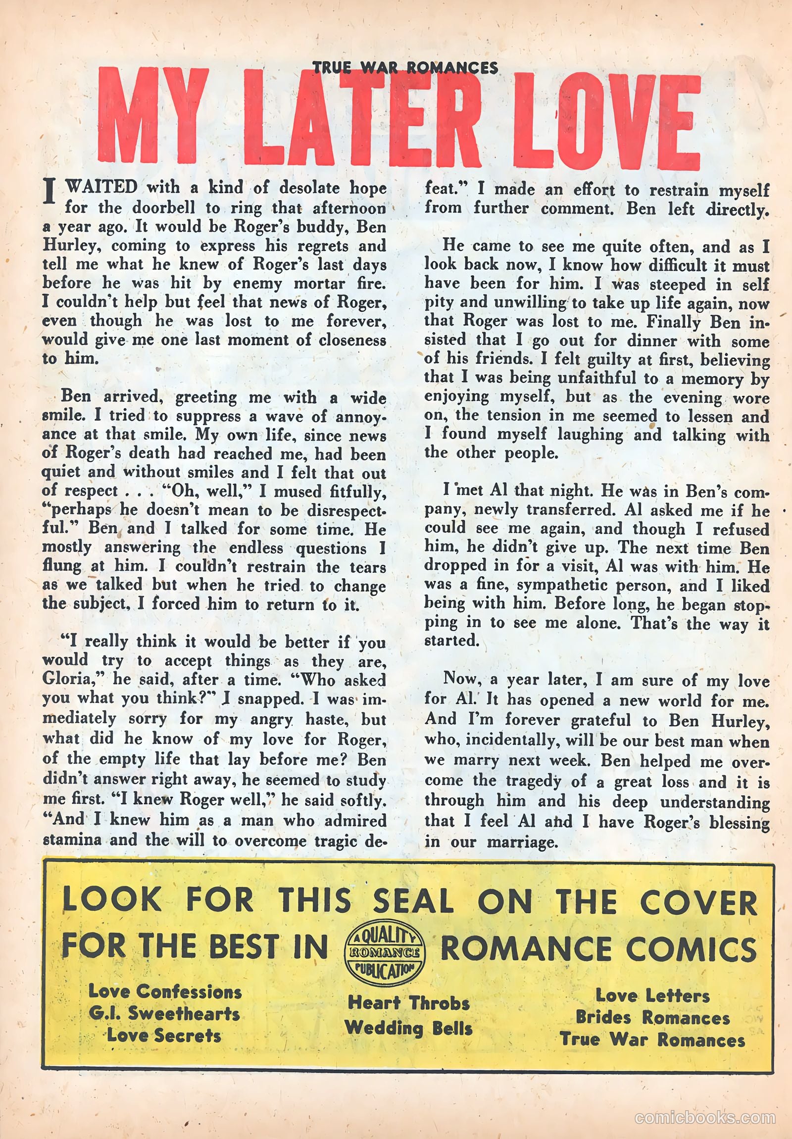 True War Romances #16 (1954) — page 26 of 36