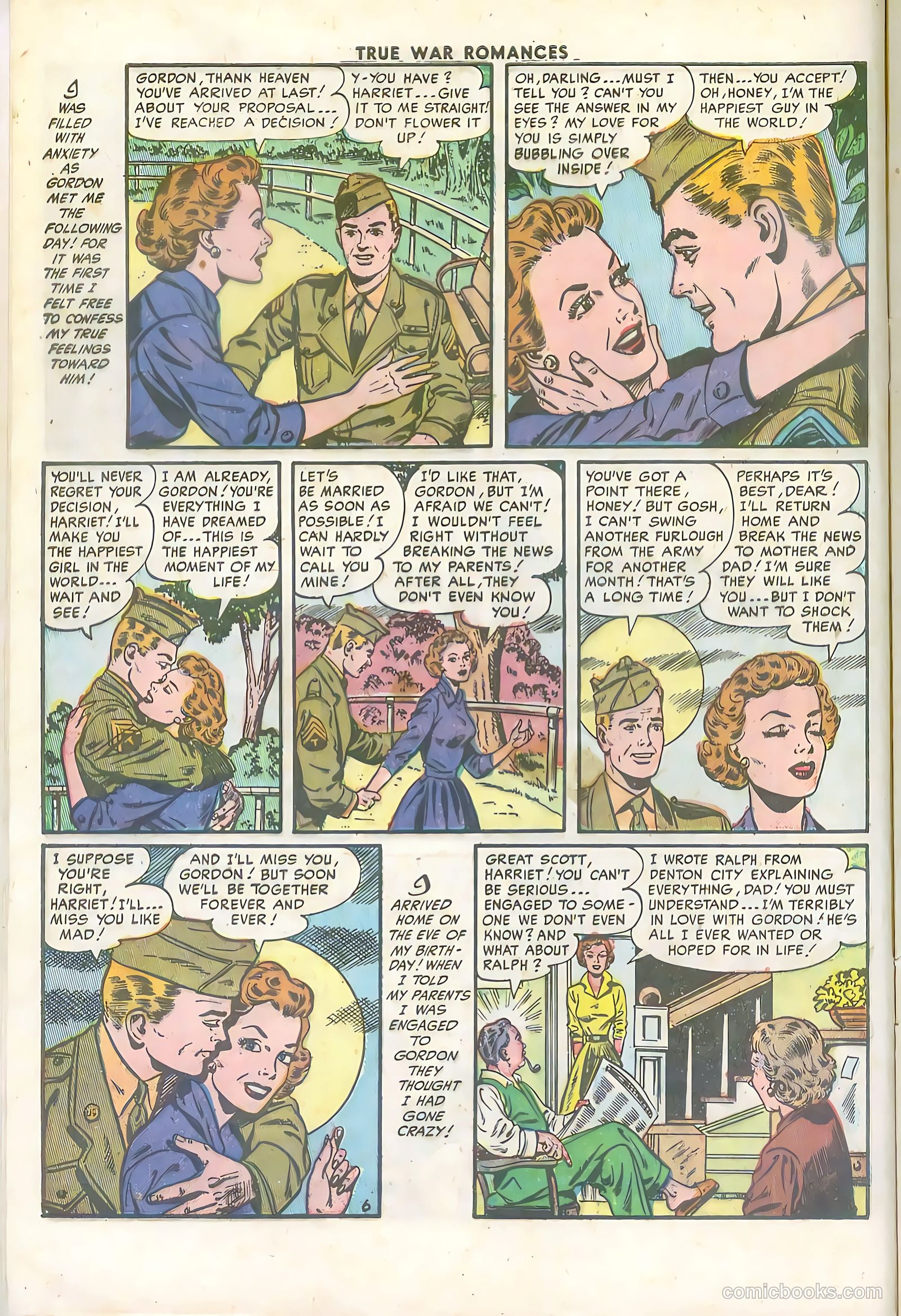 True War Romances #17 (1954) — page 8 of 36