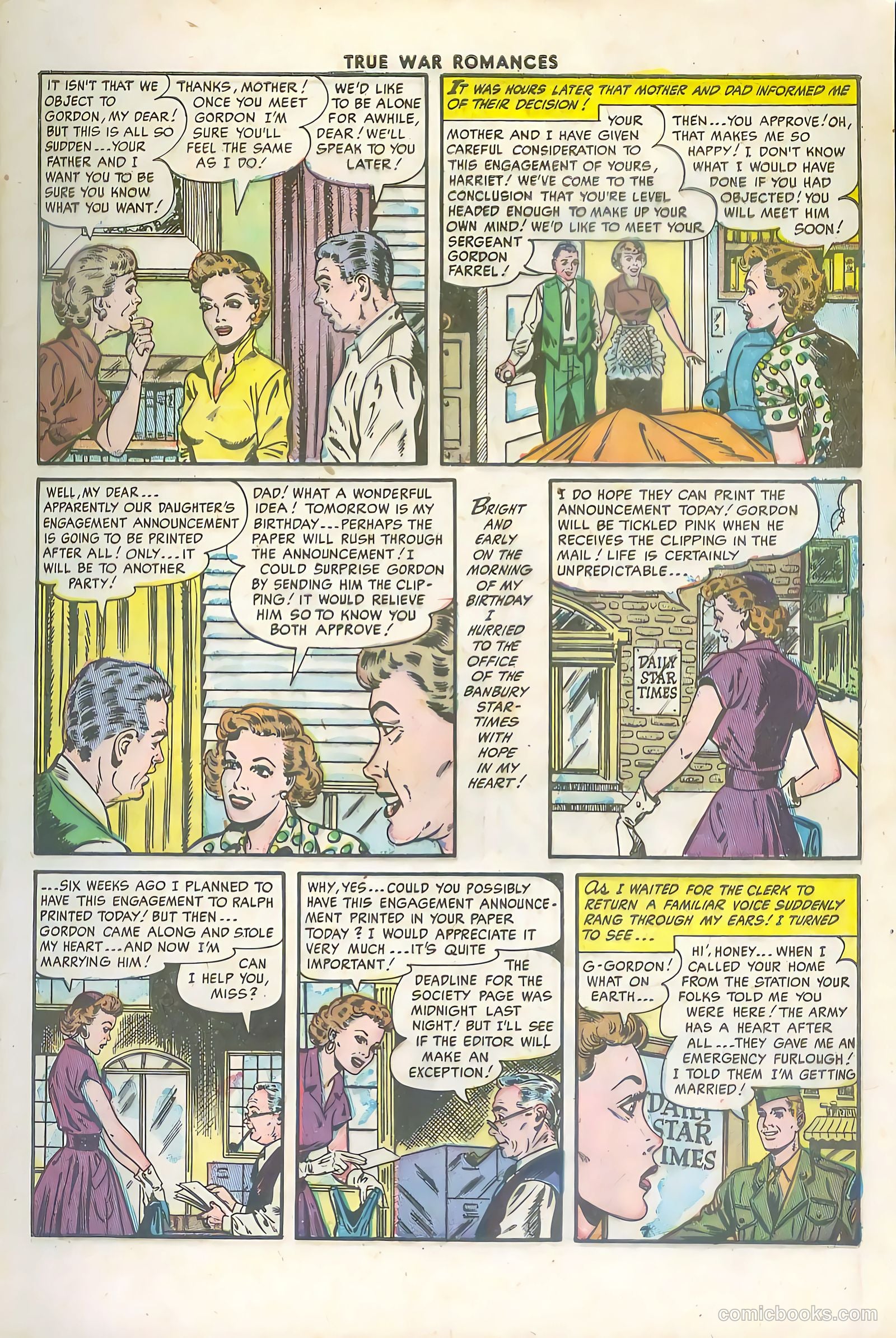 True War Romances #17 (1954) — page 9 of 36