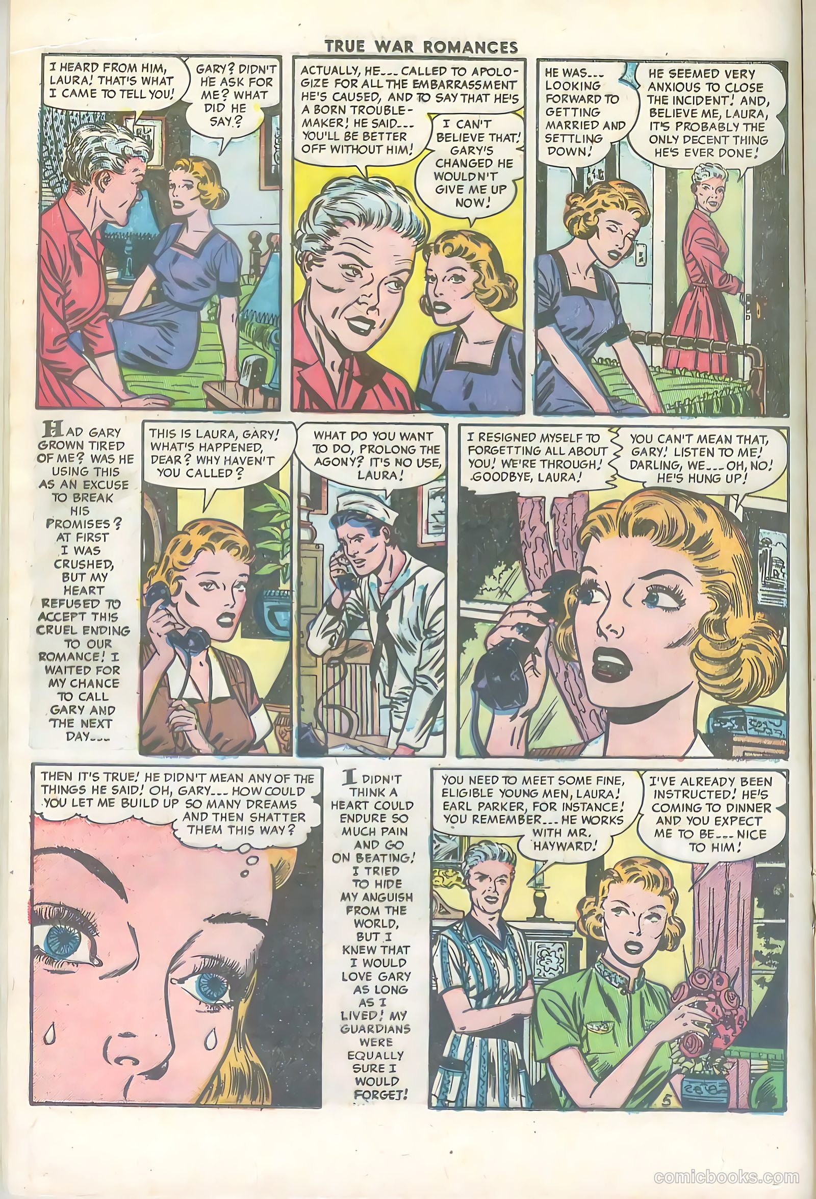 True War Romances #17 (1954) — page 16 of 36