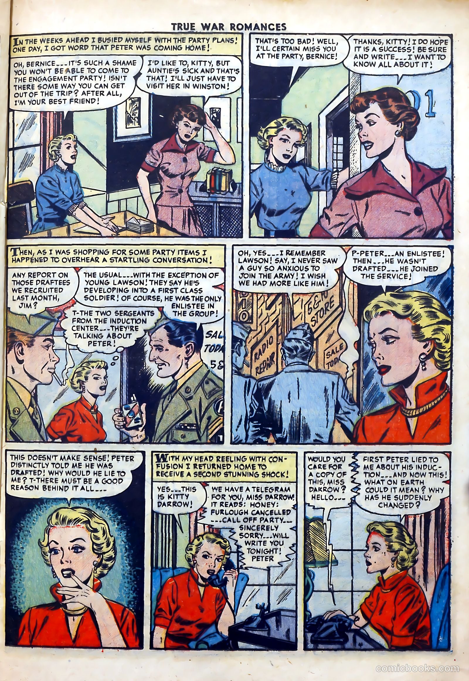 True War Romances #18 (1954) — page 21 of 36