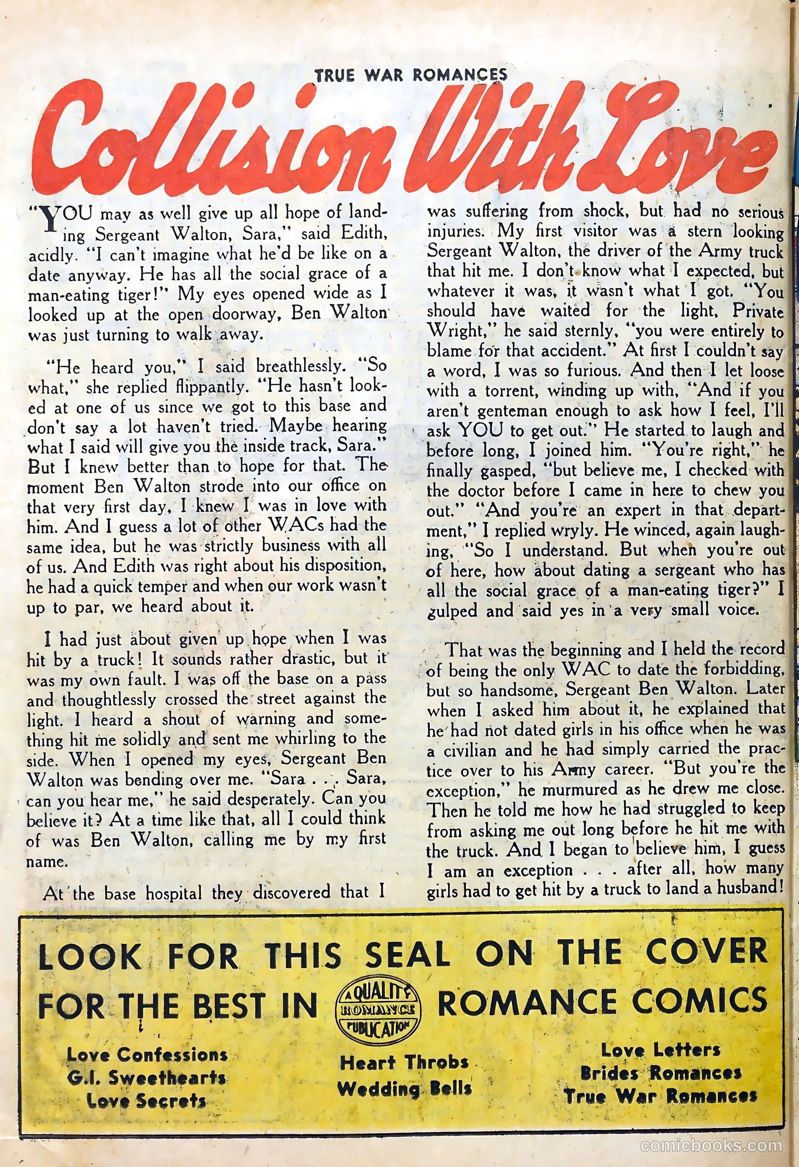 True War Romances #18 (1954) — page 26 of 36