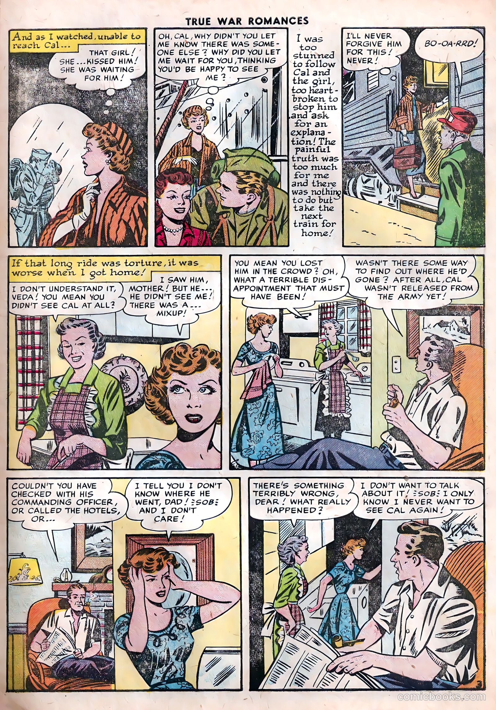 True War Romances #20 (1955) — page 5 of 37