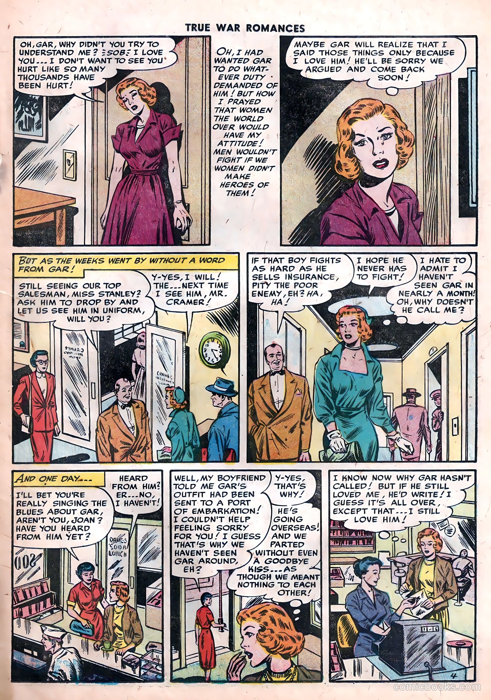 True War Romances #20 (1955) — page 15 of 37
