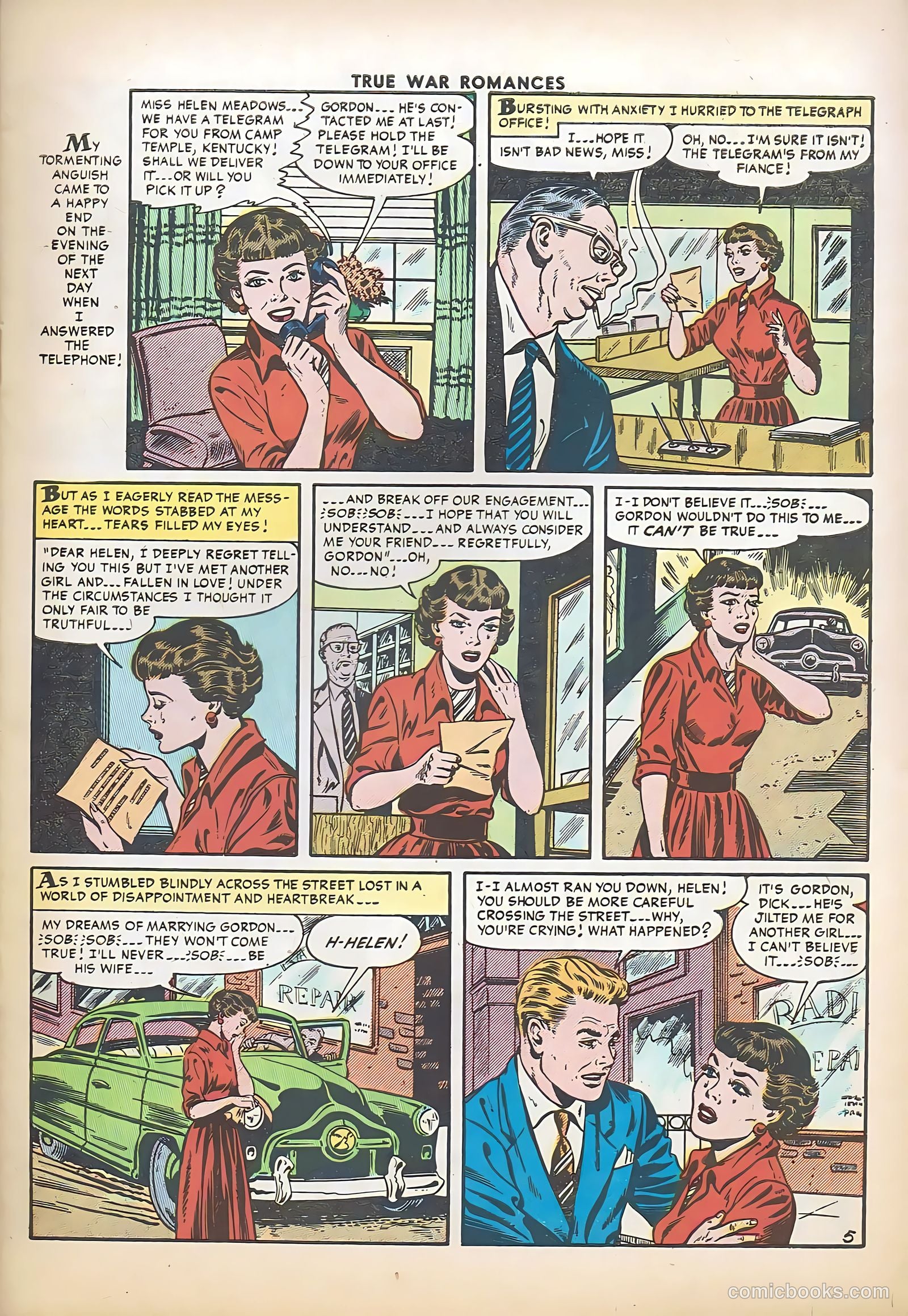 True War Romances #21 (1955) — page 7 of 36