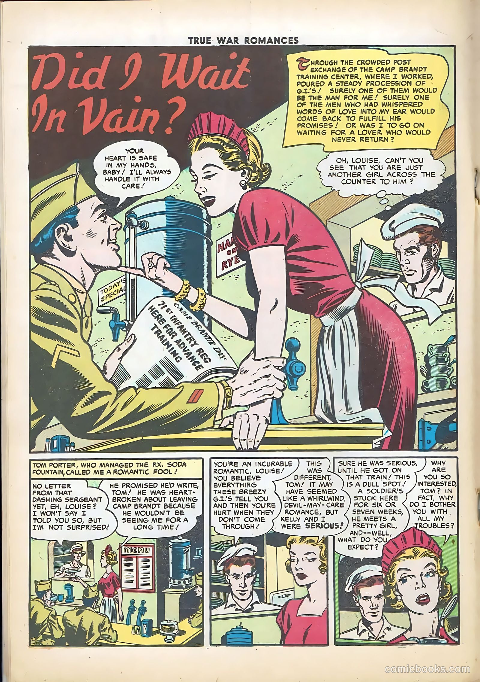 True War Romances #21 (1955) — page 18 of 36
