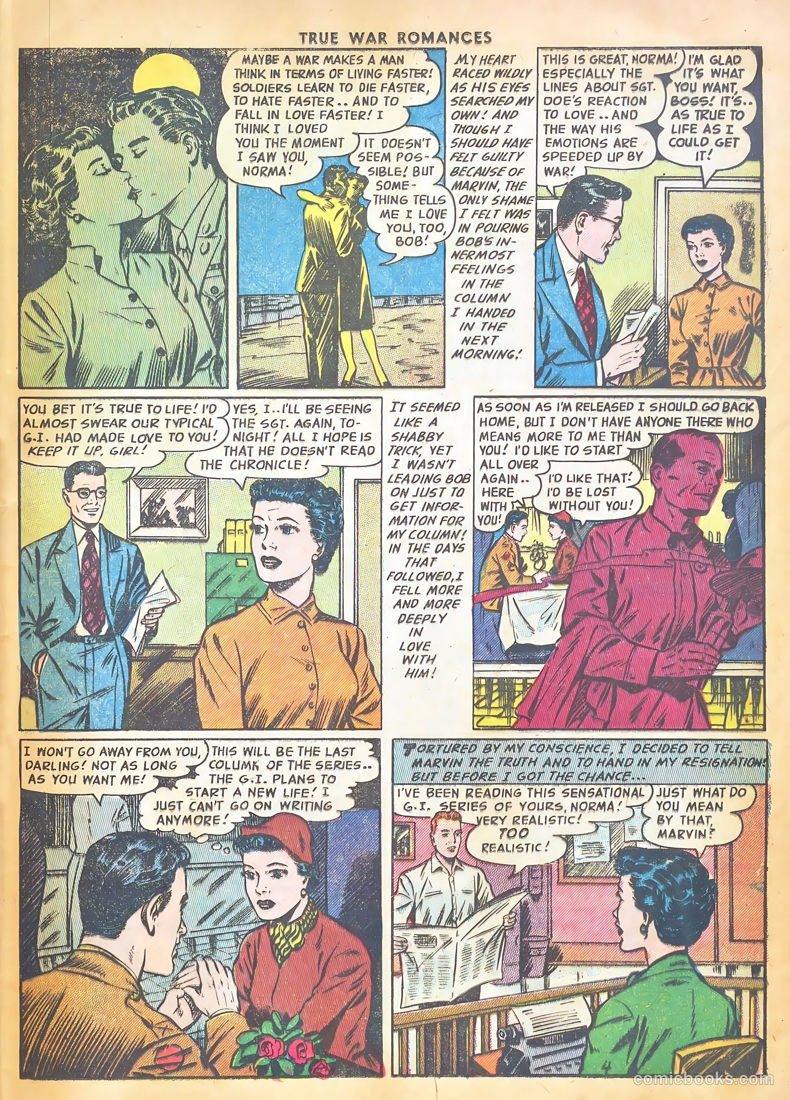 True War Romances #6 (1953) — page 21 of 37