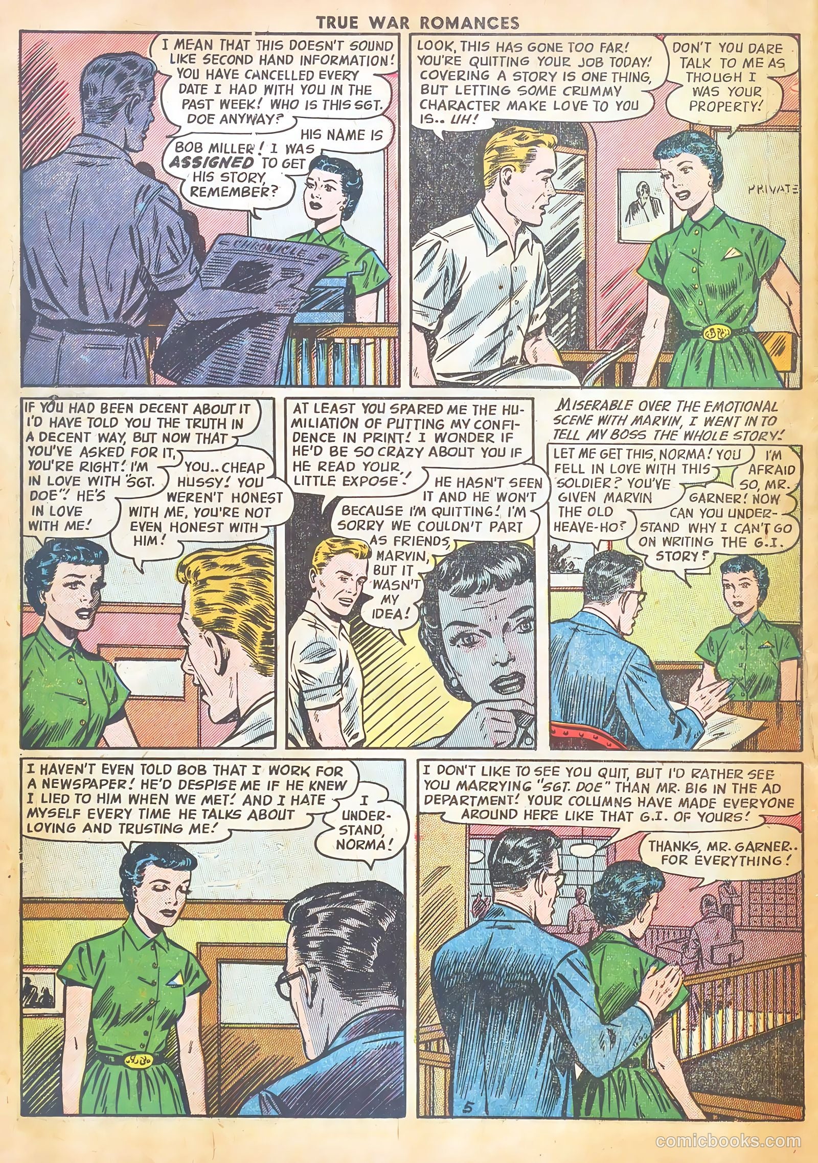 True War Romances #6 (1953) — page 22 of 37