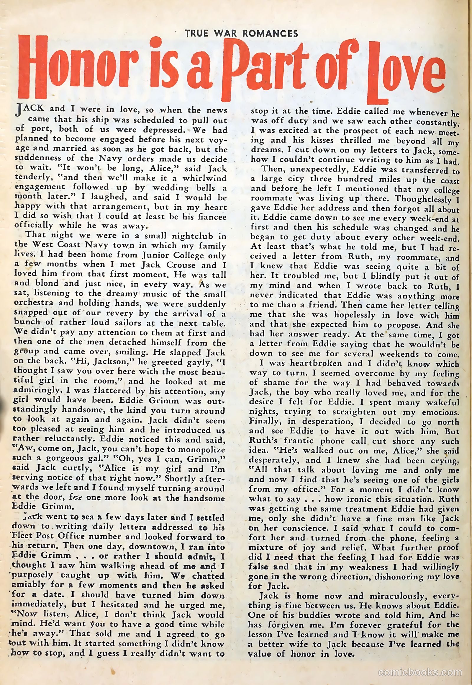 True War Romances #9 (1953) — page 26 of 36