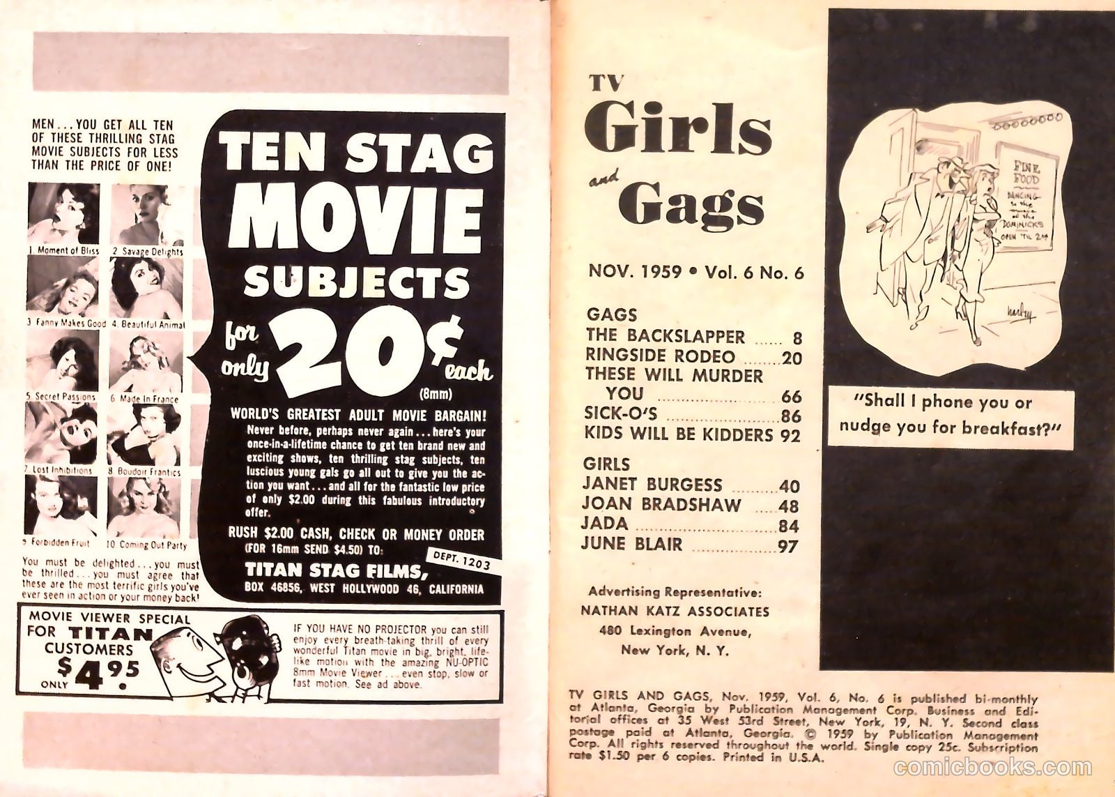 TV Girls and Gags #6 (1955) — page 2 of 51