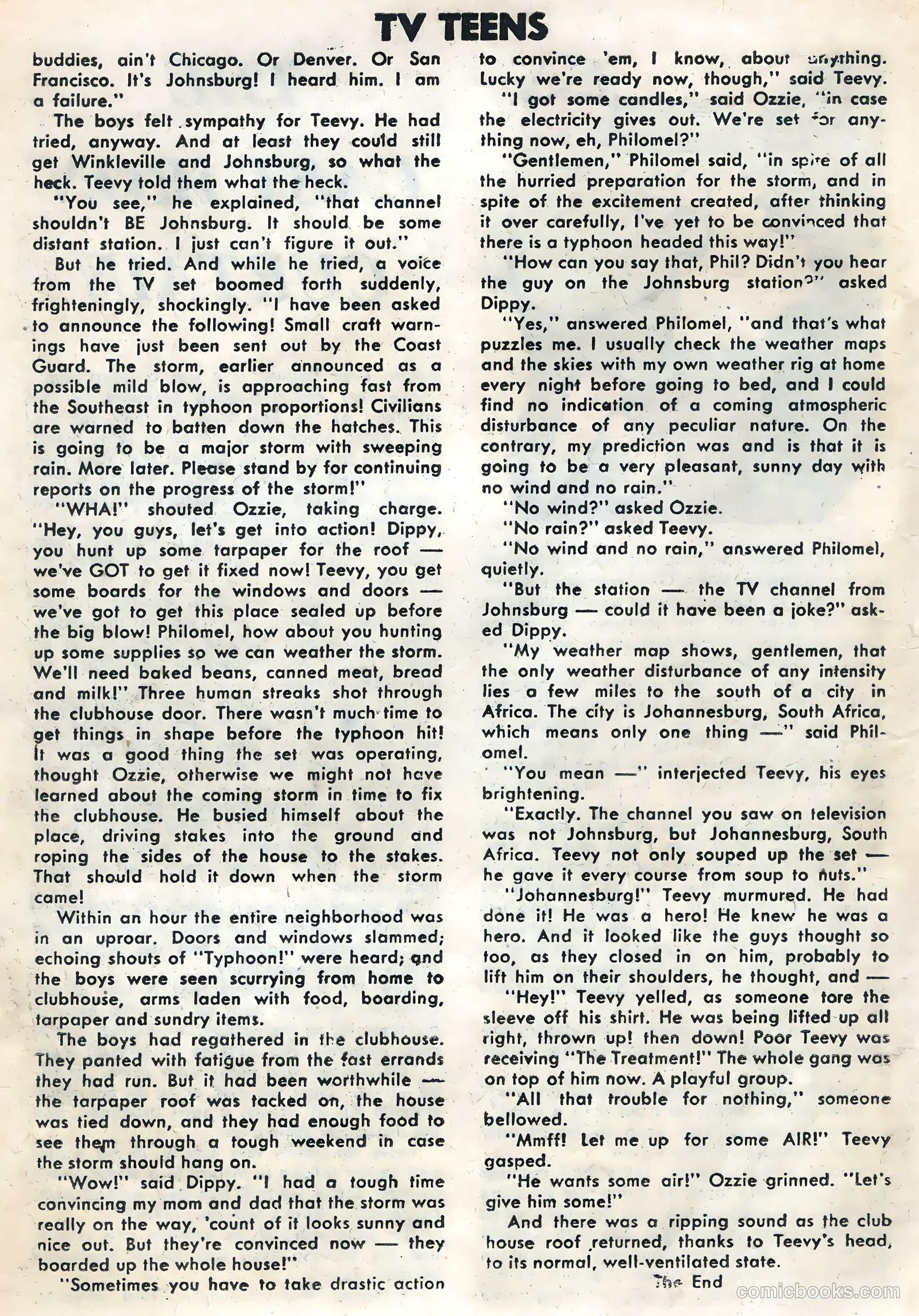 TV Teens #3 (1954) — page 18 of 36