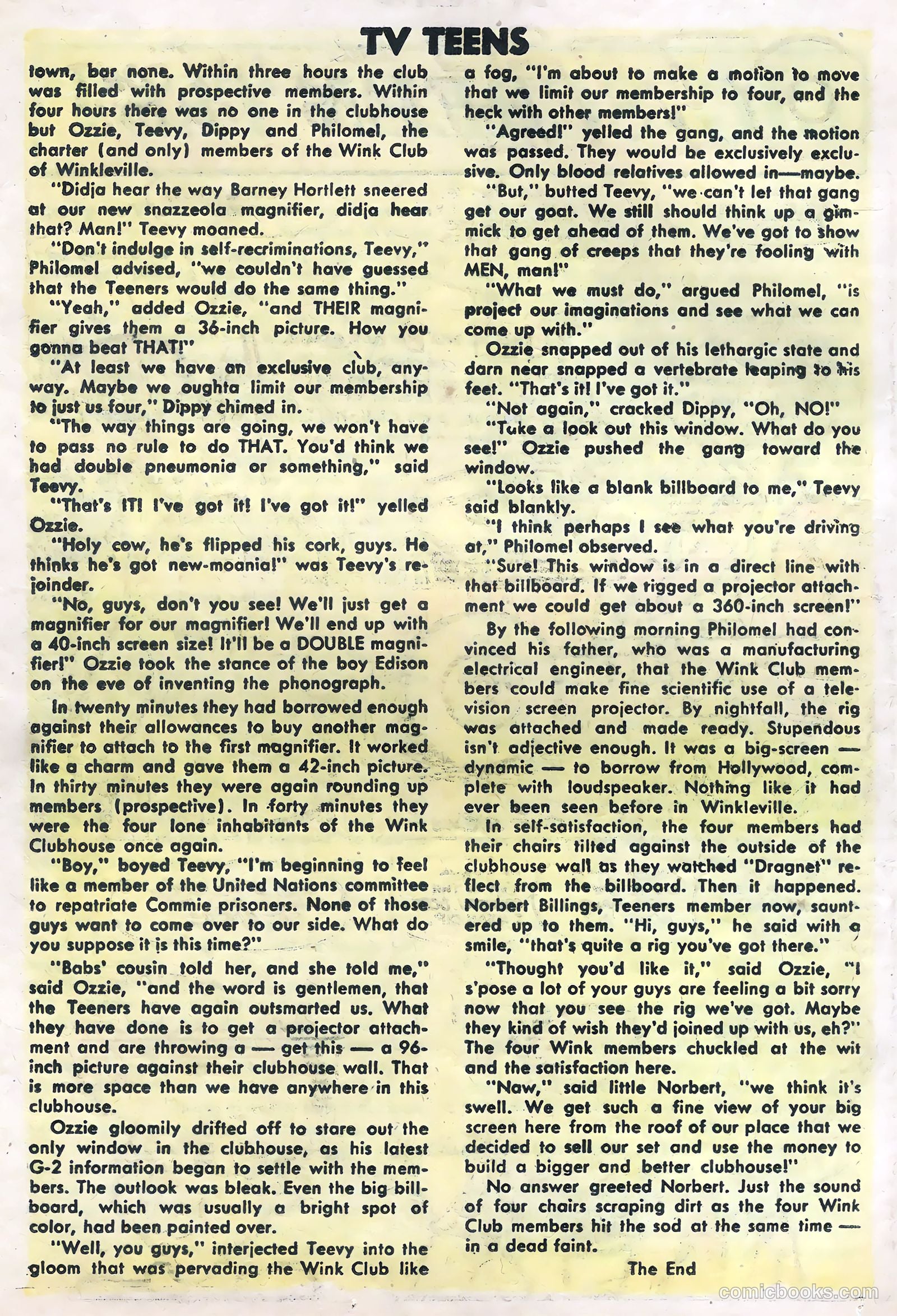 TV Teens #4 (1954) — page 20 of 36
