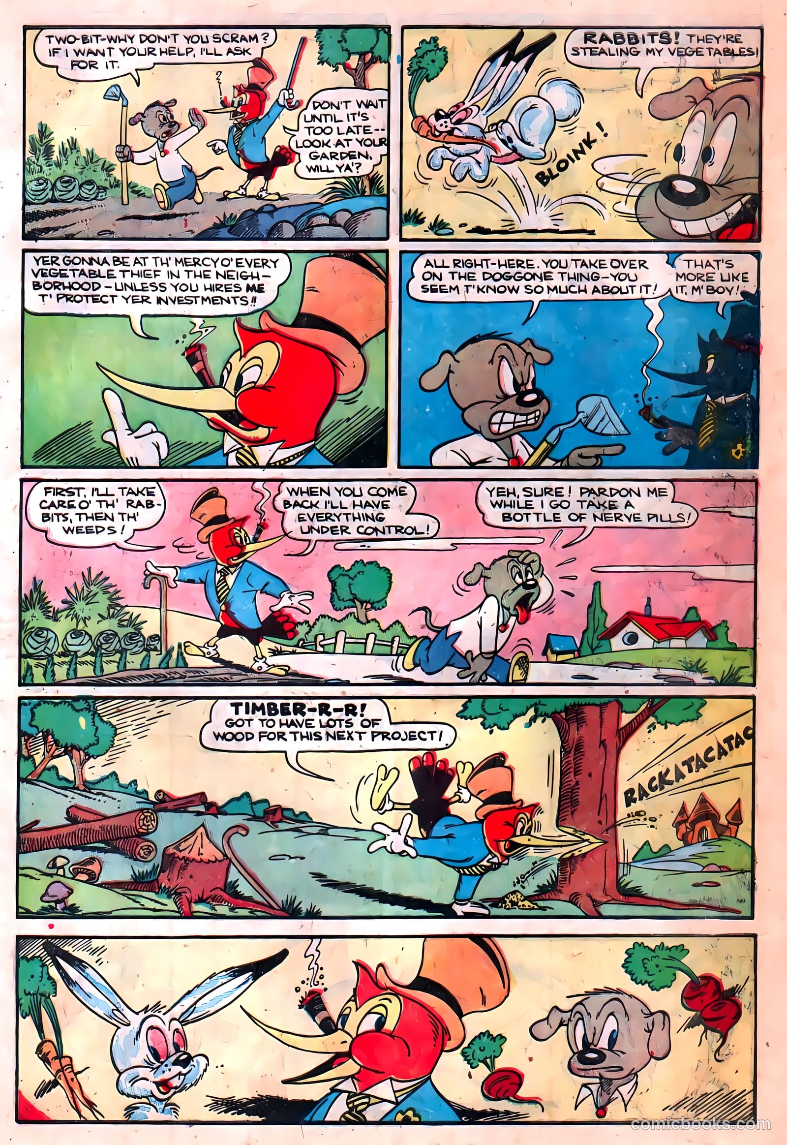 Two-Bit the Wacky Woodpecker #1 (1951) — page 9 of 36