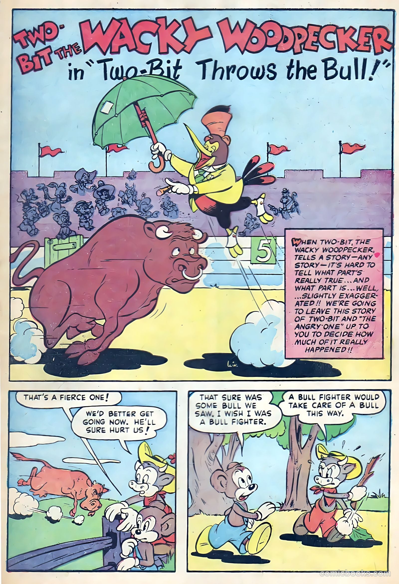 Two-Bit the Wacky Woodpecker #2 (1952) — page 3 of 36