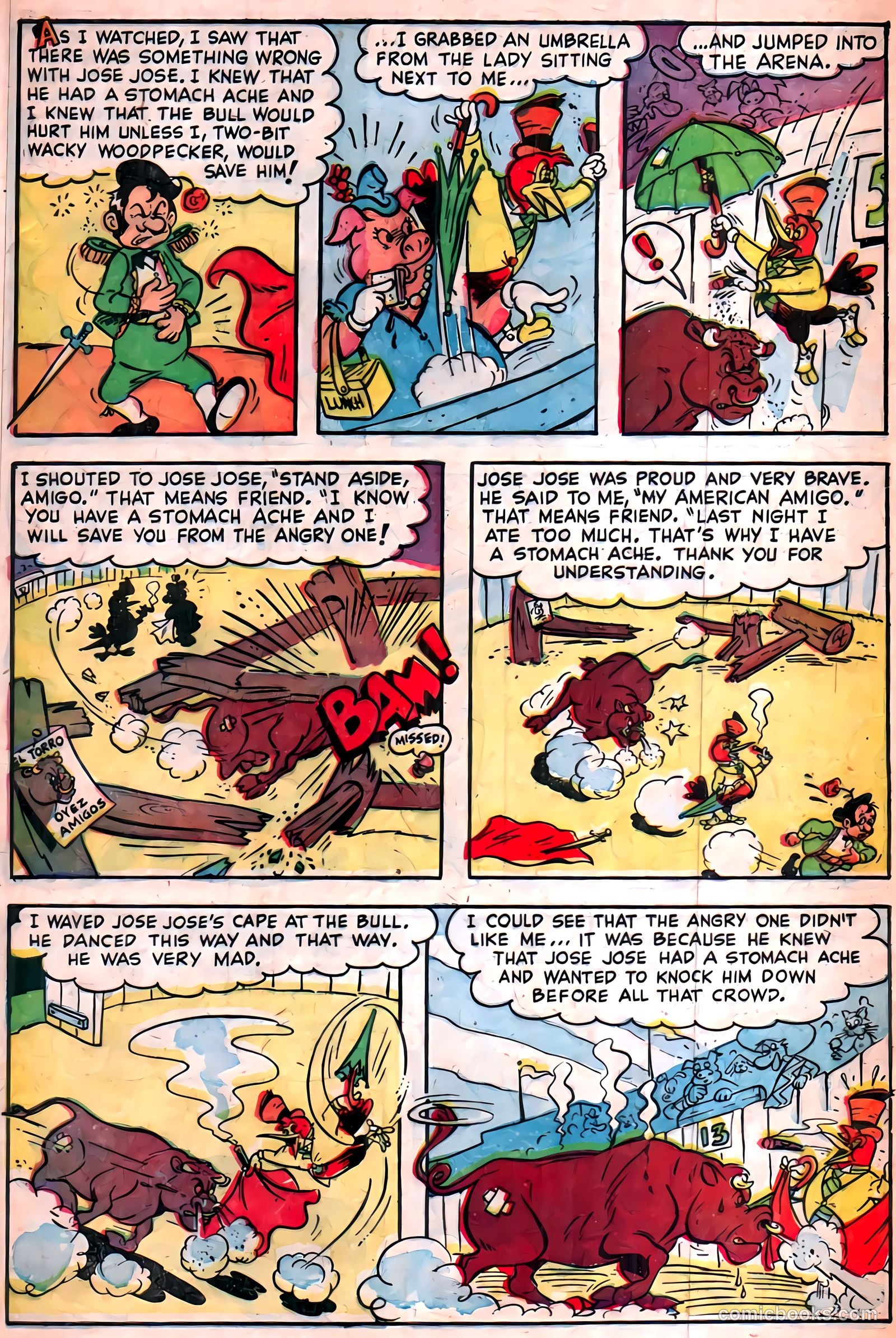 Two-Bit the Wacky Woodpecker #2 (1952) — page 6 of 36