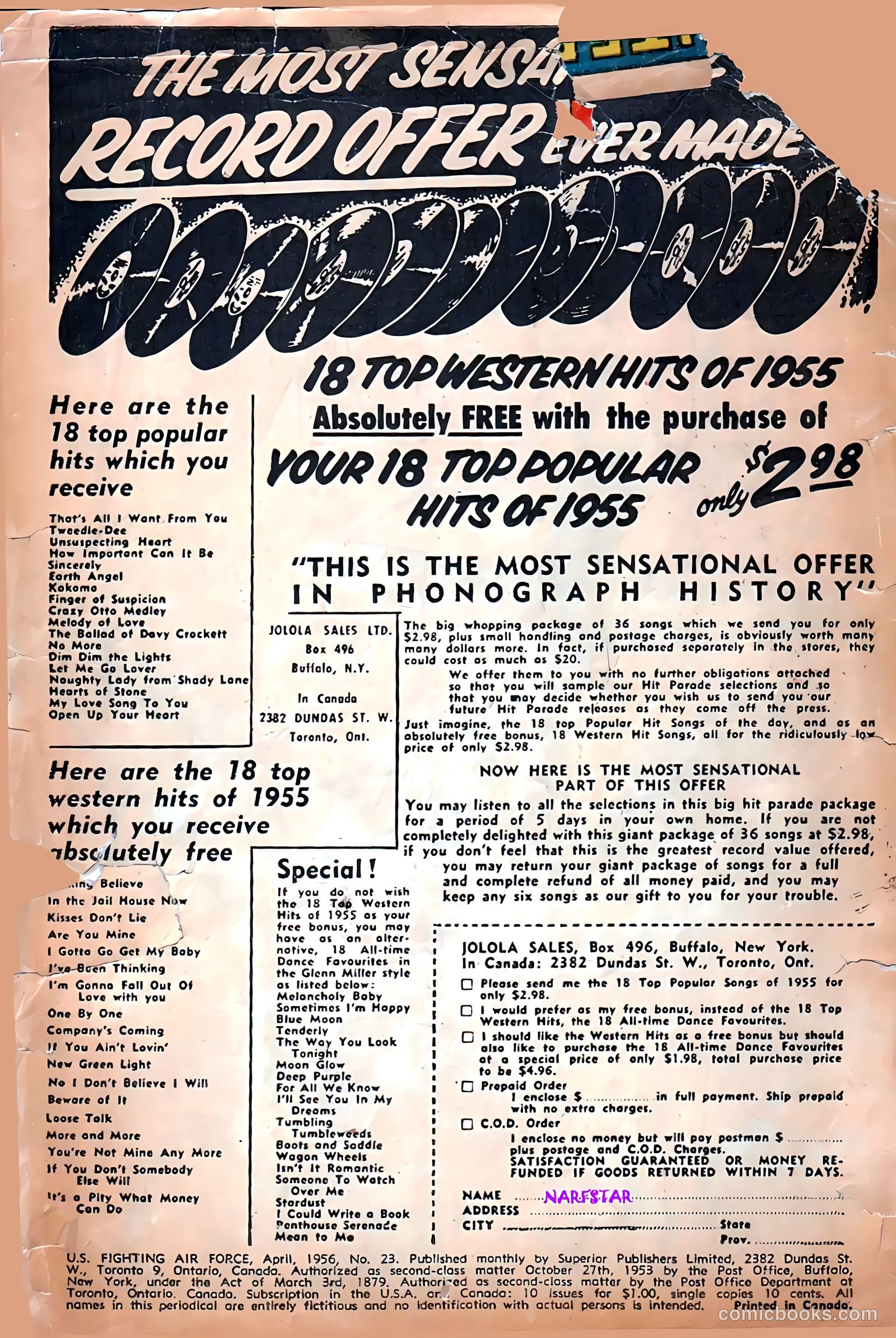 U.S. Fighting Air Force #23 (1956) — page 2 of 34