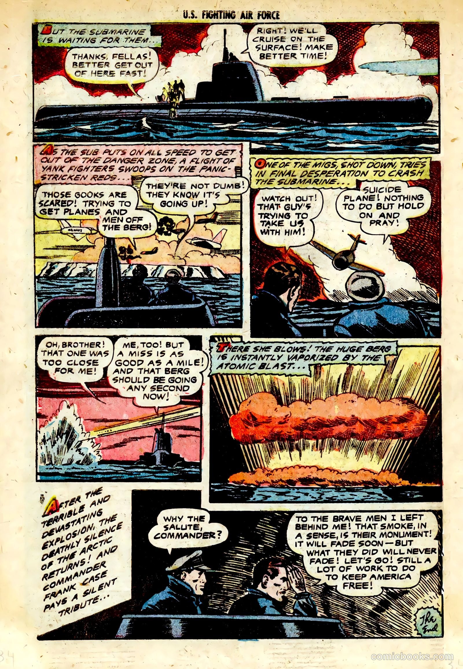 U.S. Fighting Air Force #28 (1956) — page 34 of 36