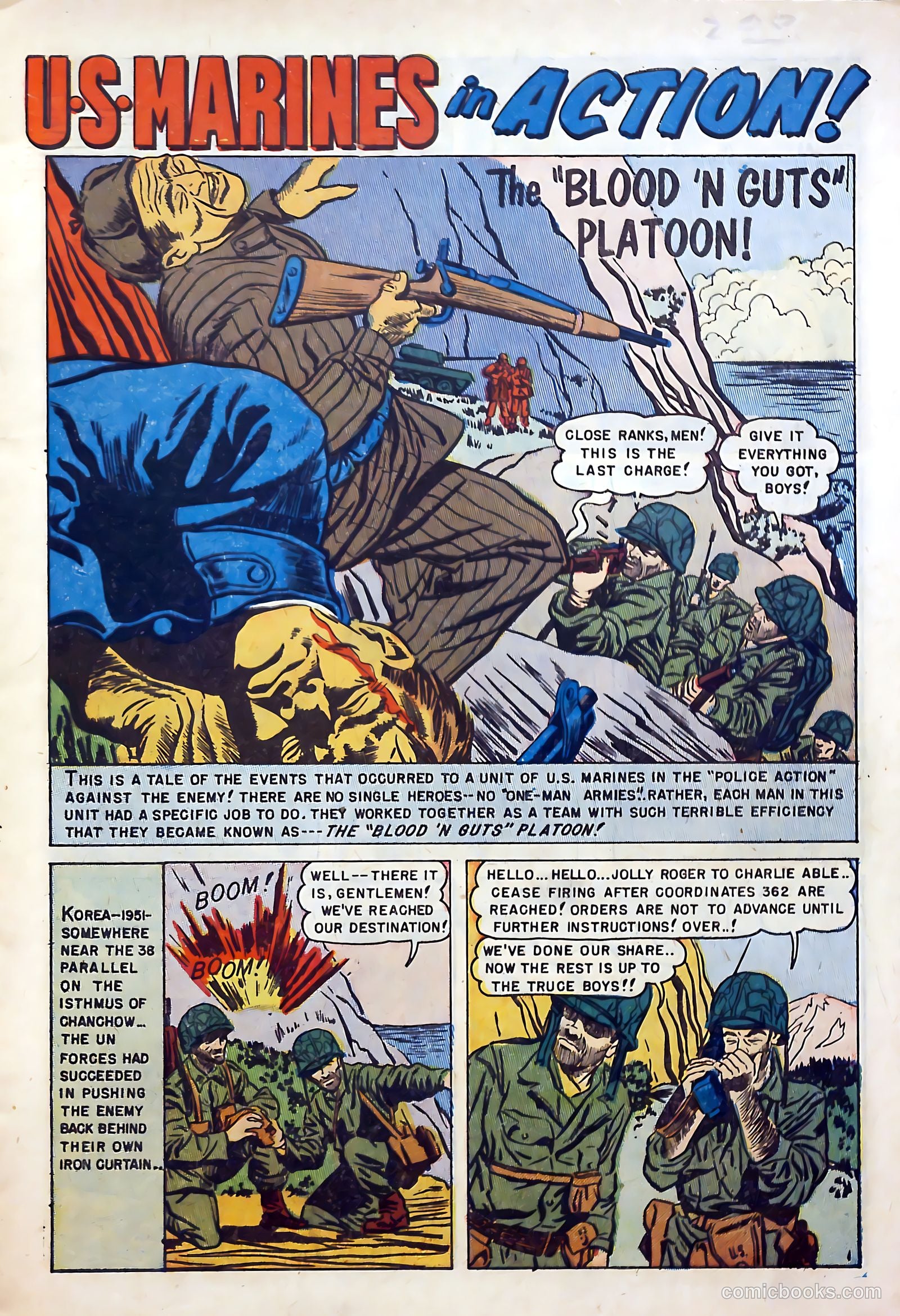 U.S. Marines in Action #1 (1952) — page 3 of 36