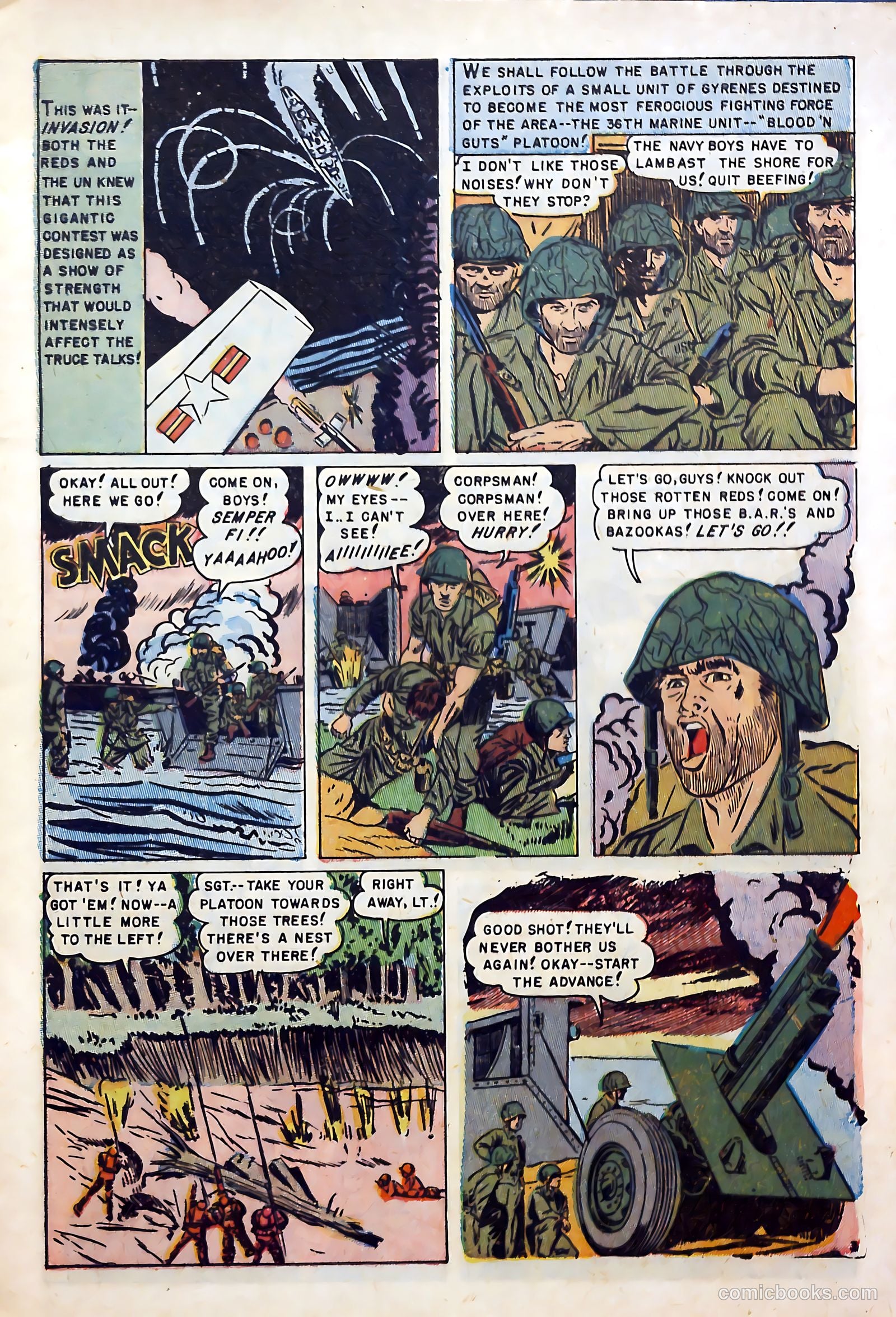 U.S. Marines in Action #1 (1952) — page 5 of 36