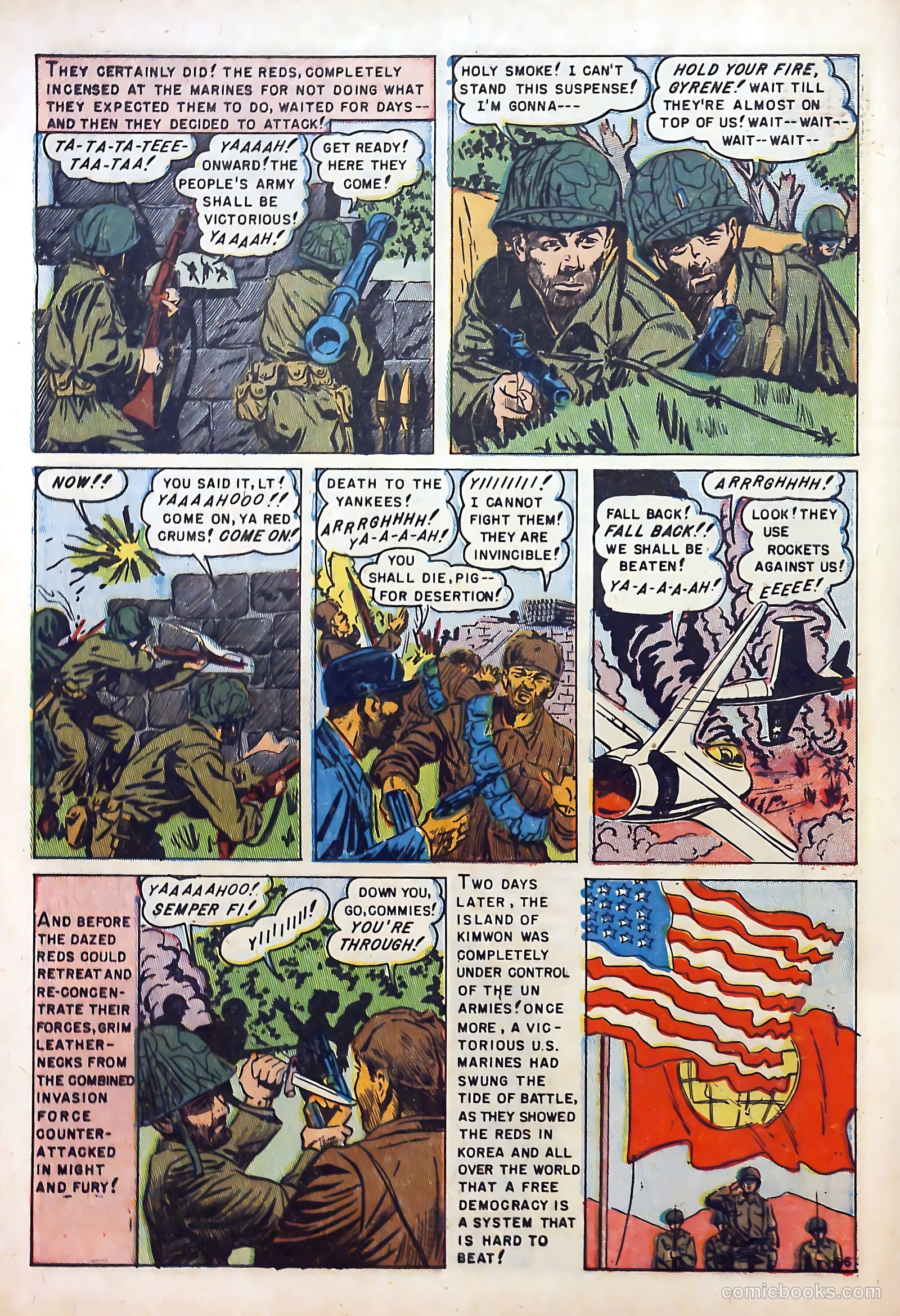 U.S. Marines in Action #1 (1952) — page 8 of 36
