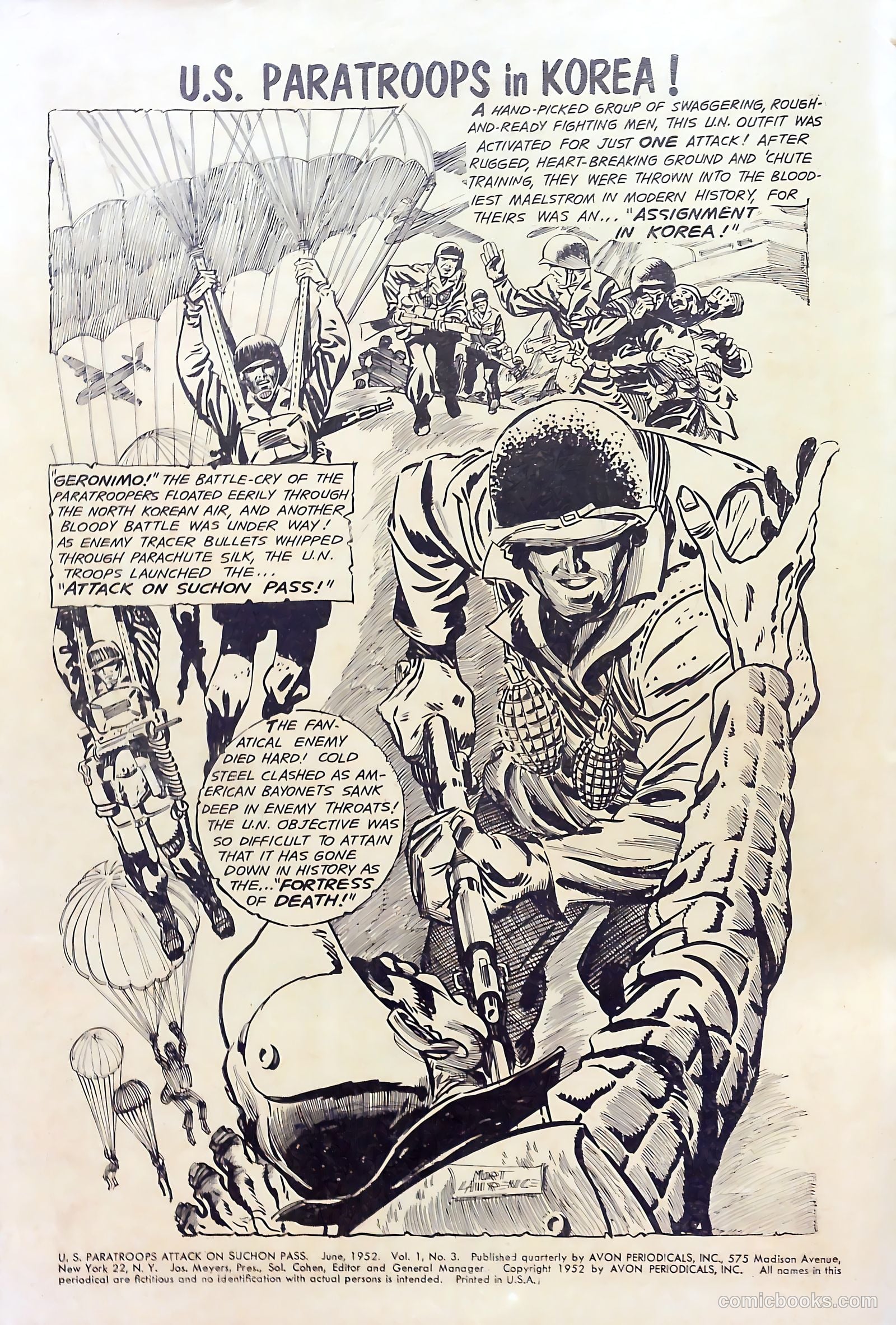 U.S. Paratroops #3 (1952) — page 2 of 36
