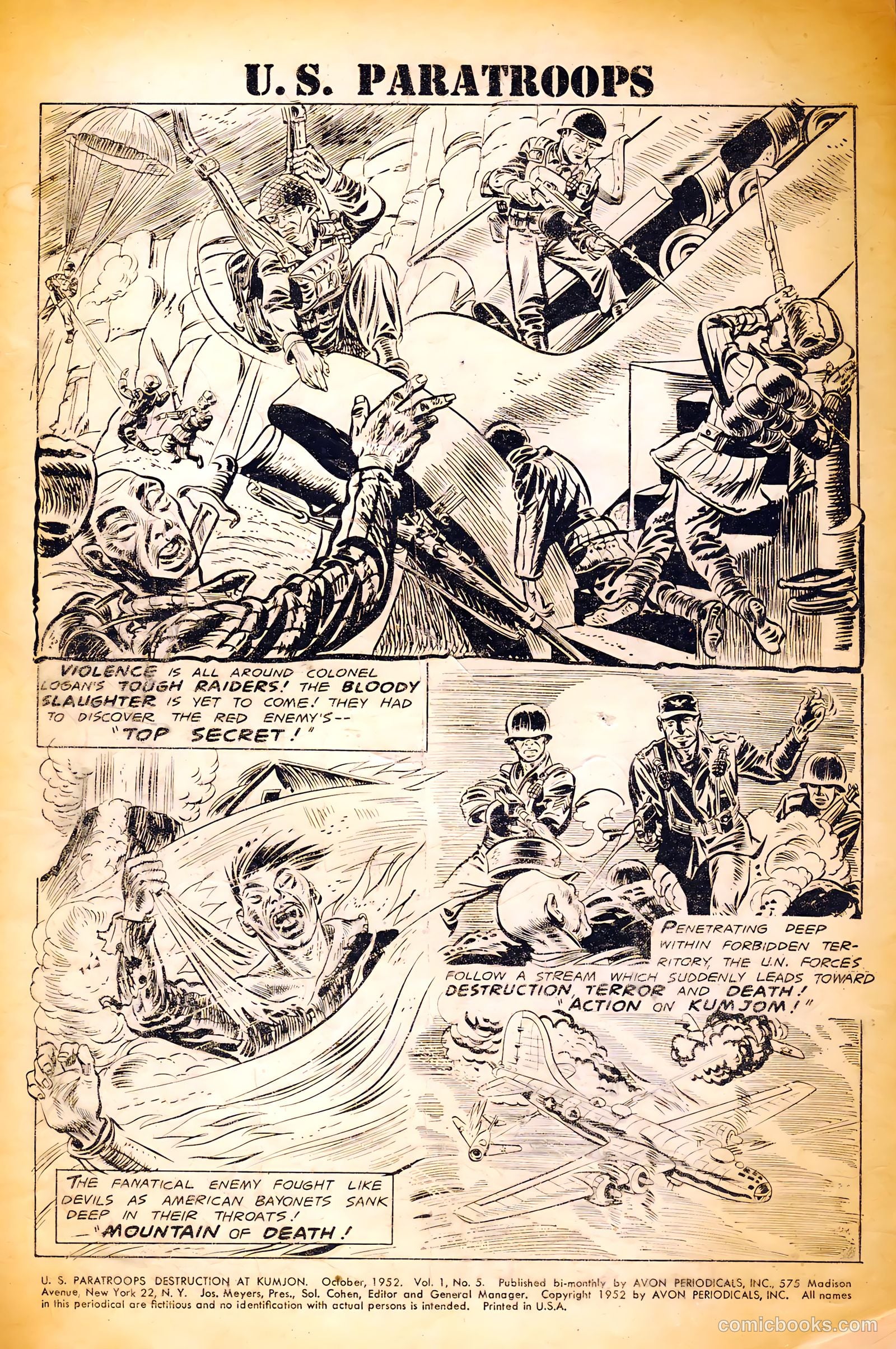 U.S. Paratroops #5 (1952) — page 2 of 36