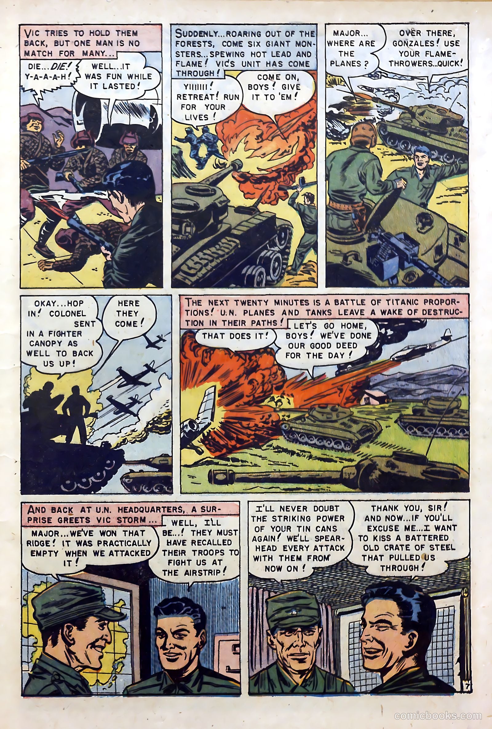 U.S. Tank Commandos #1 (1952) — page 9 of 36