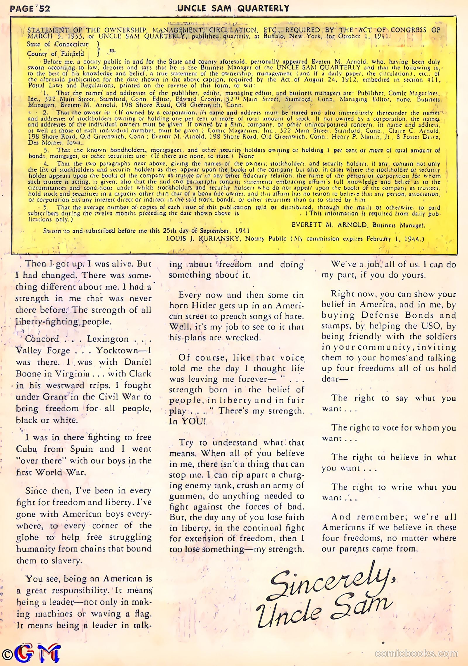 Uncle Sam Quarterly #2 (1941) — page 56 of 68