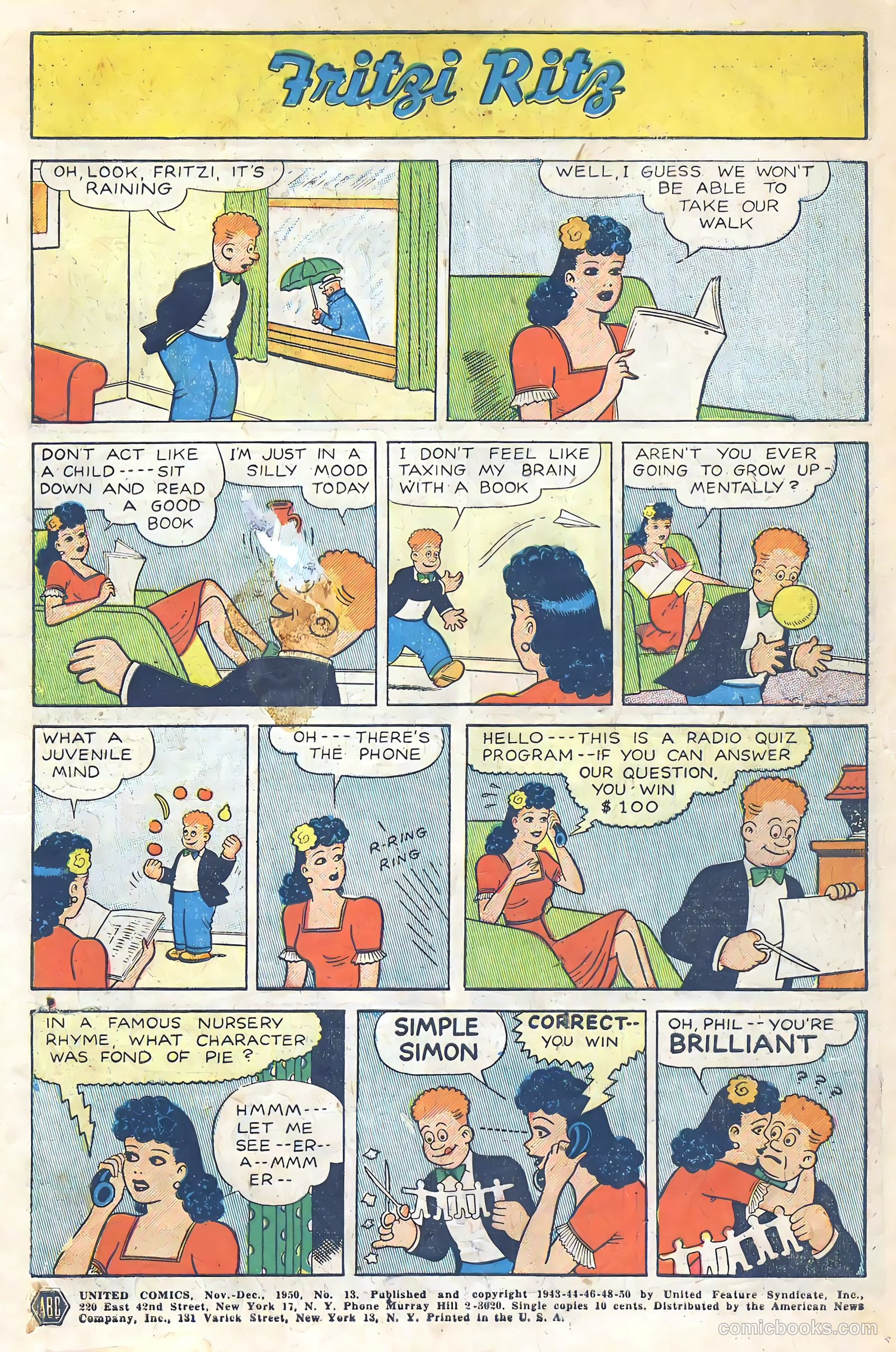 United Comics #13 (1950) — page 3 of 36