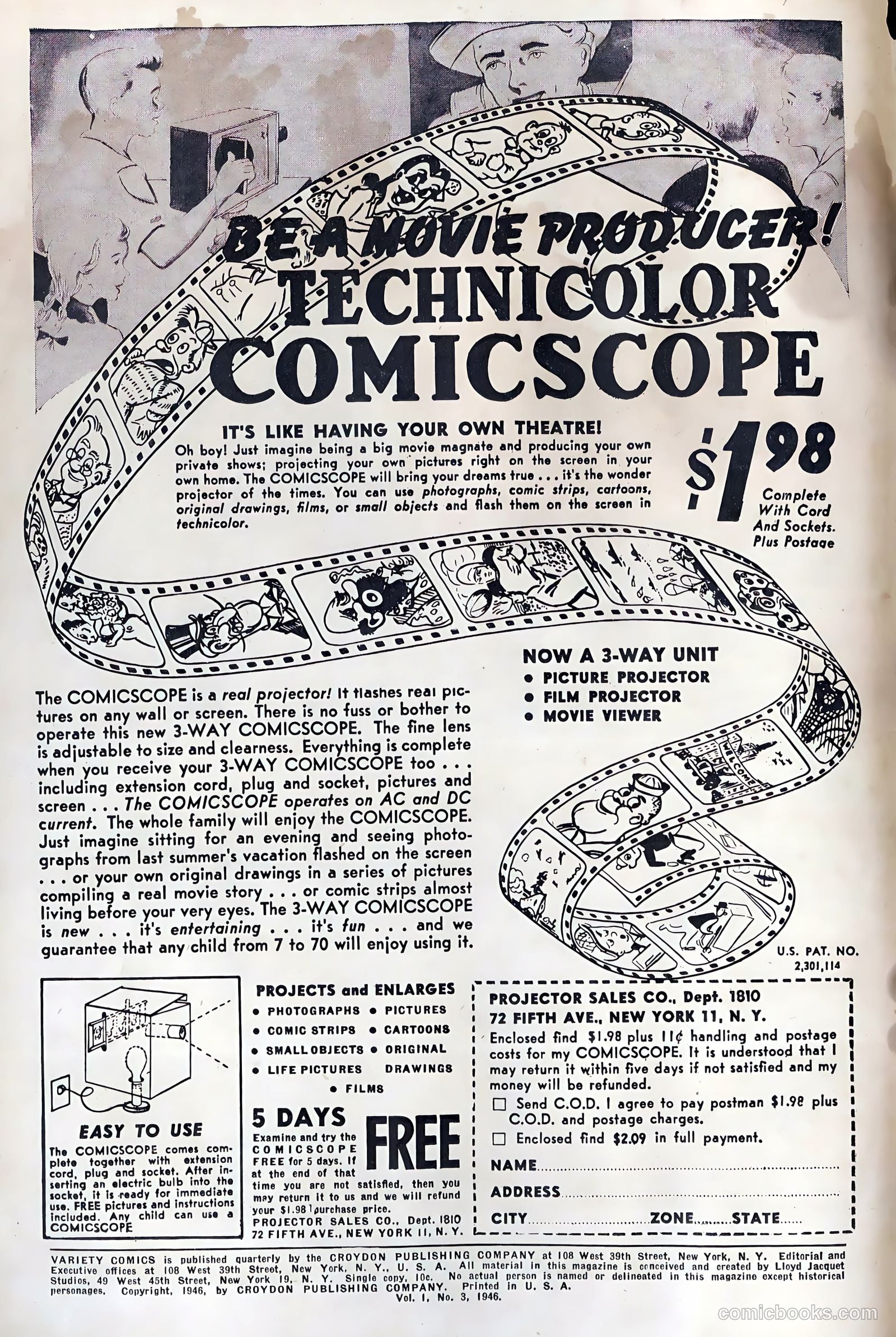 Variety Comics #3 (1946) — page 2 of 52