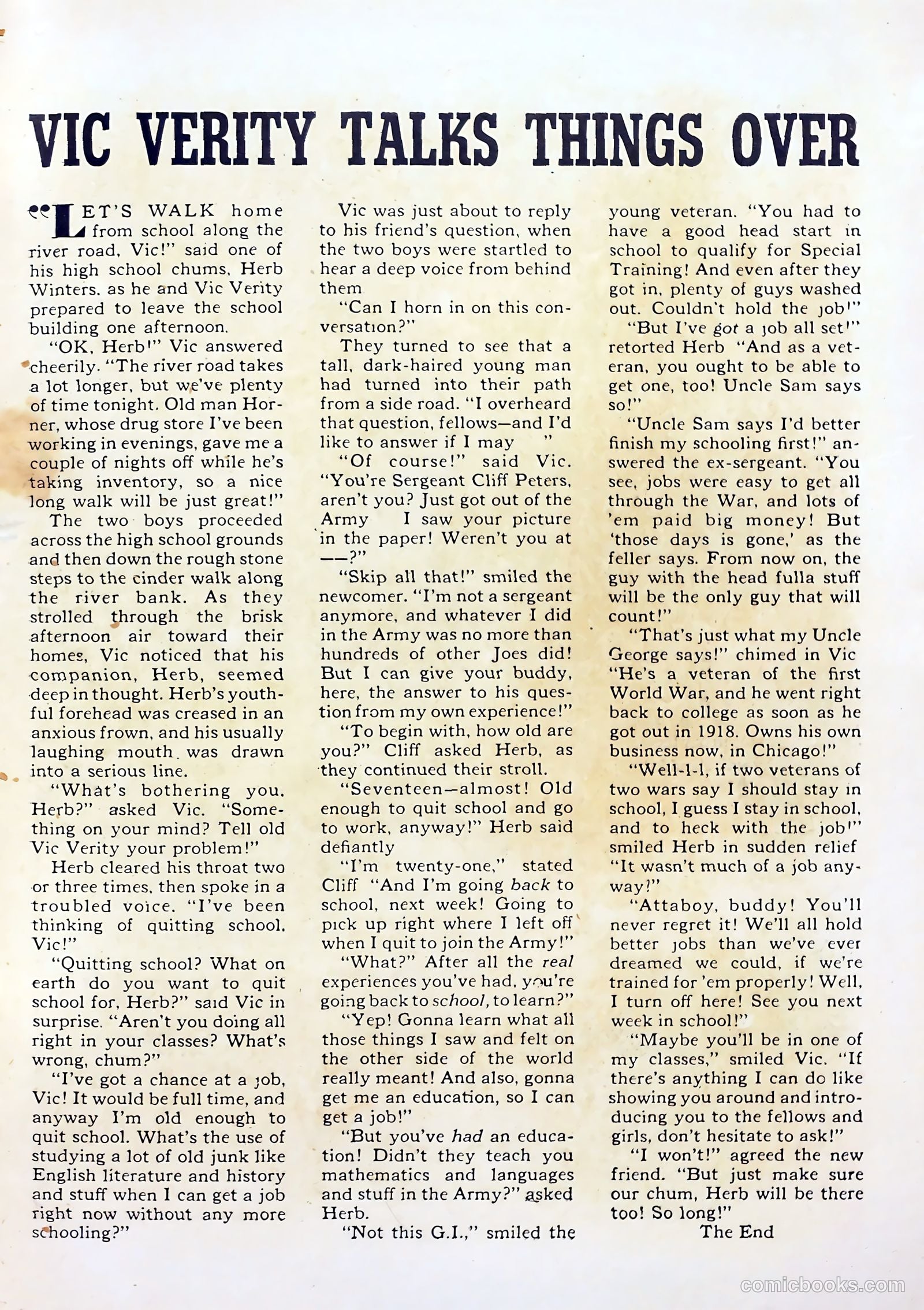 Vic Verity Magazine #1 (1945) — page 35 of 37