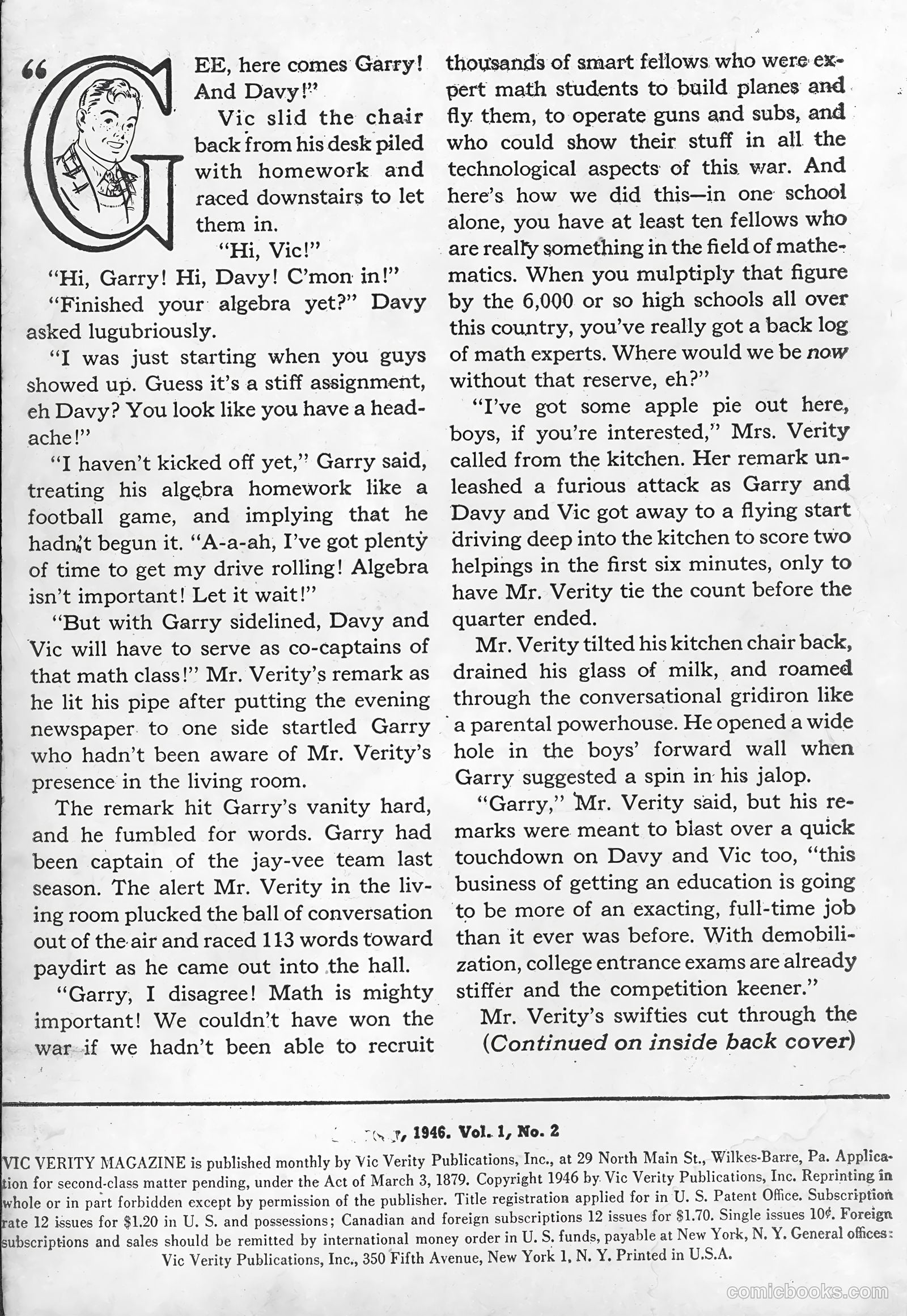 Vic Verity Magazine #2 (1946) — page 2 of 36