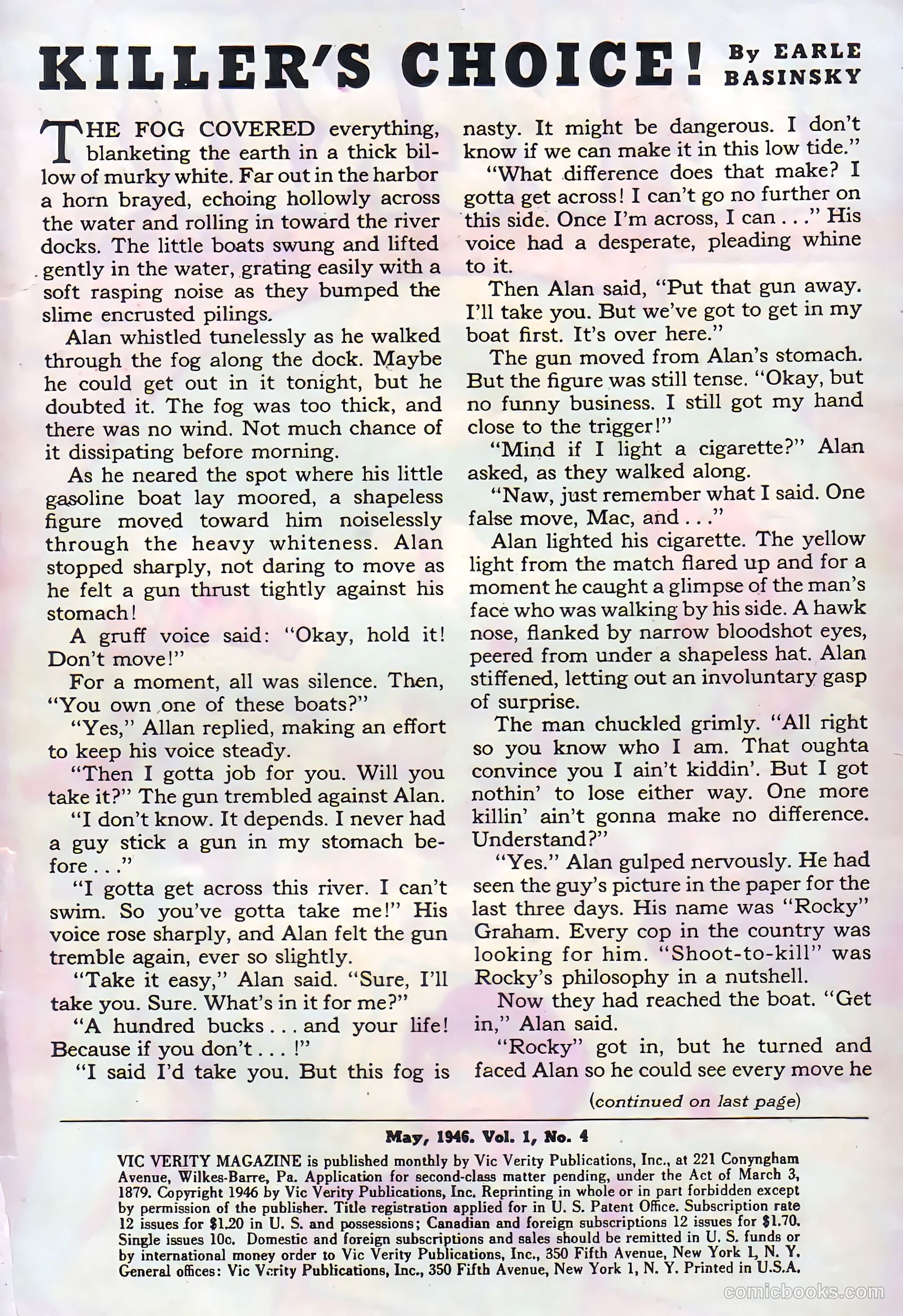 Vic Verity Magazine #4 (1946) — page 2 of 36