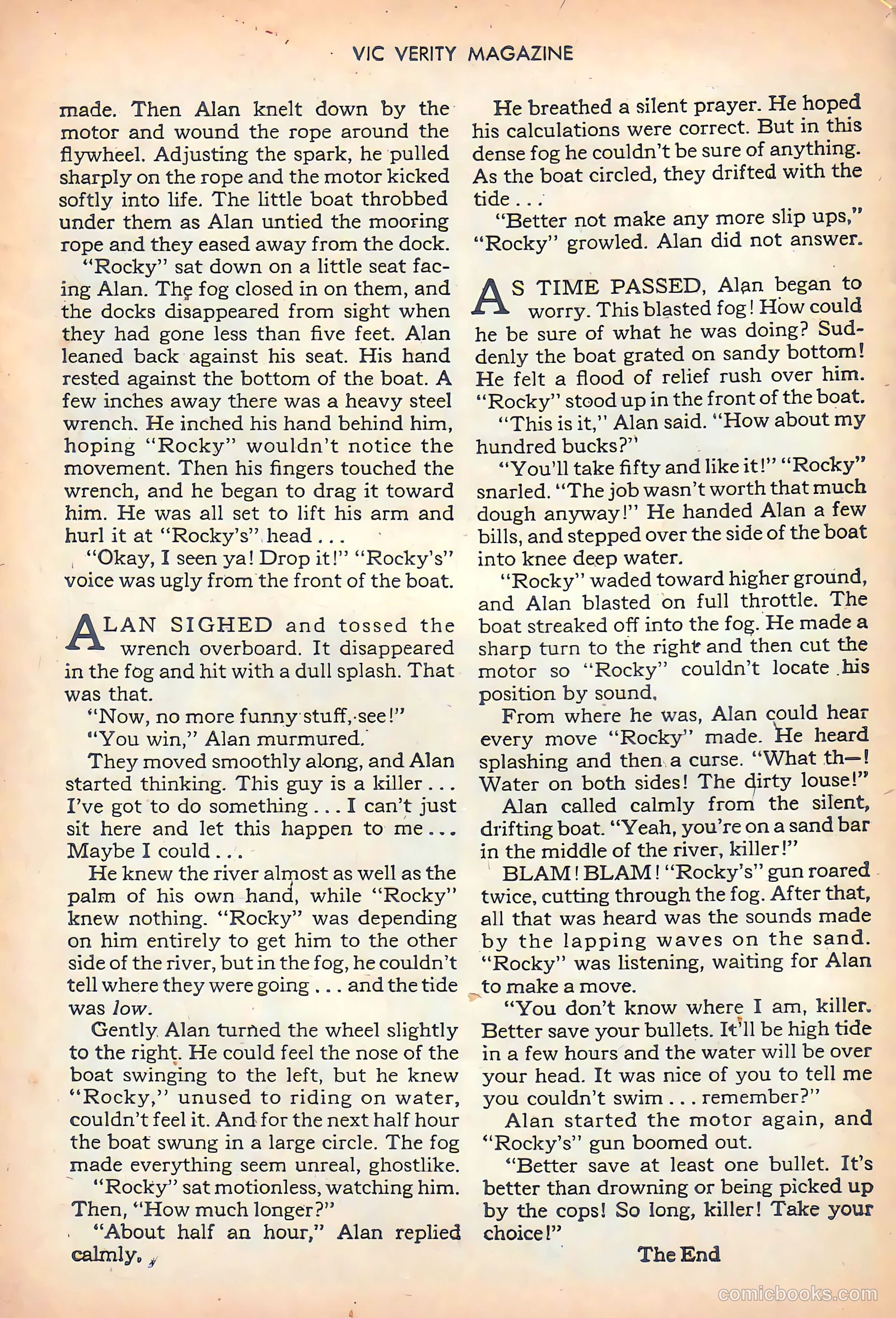 Vic Verity Magazine #4 (1946) — page 34 of 36