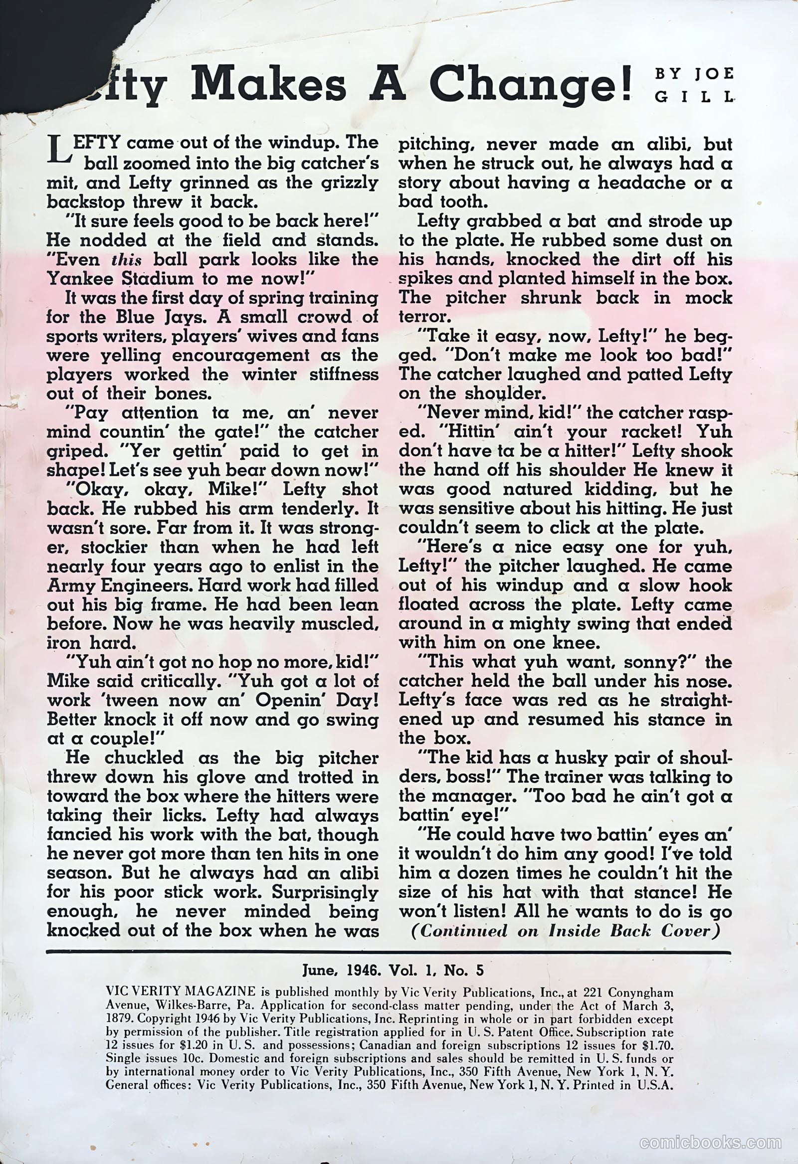 Vic Verity Magazine #5 (1946) — page 2 of 36