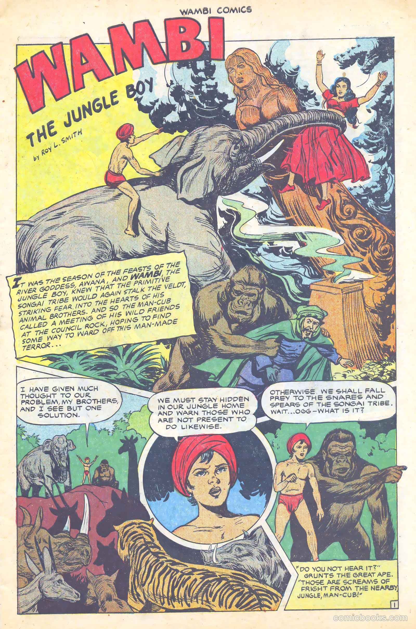 Wambi, Jungle Boy #10 (1950) — page 3 of 36