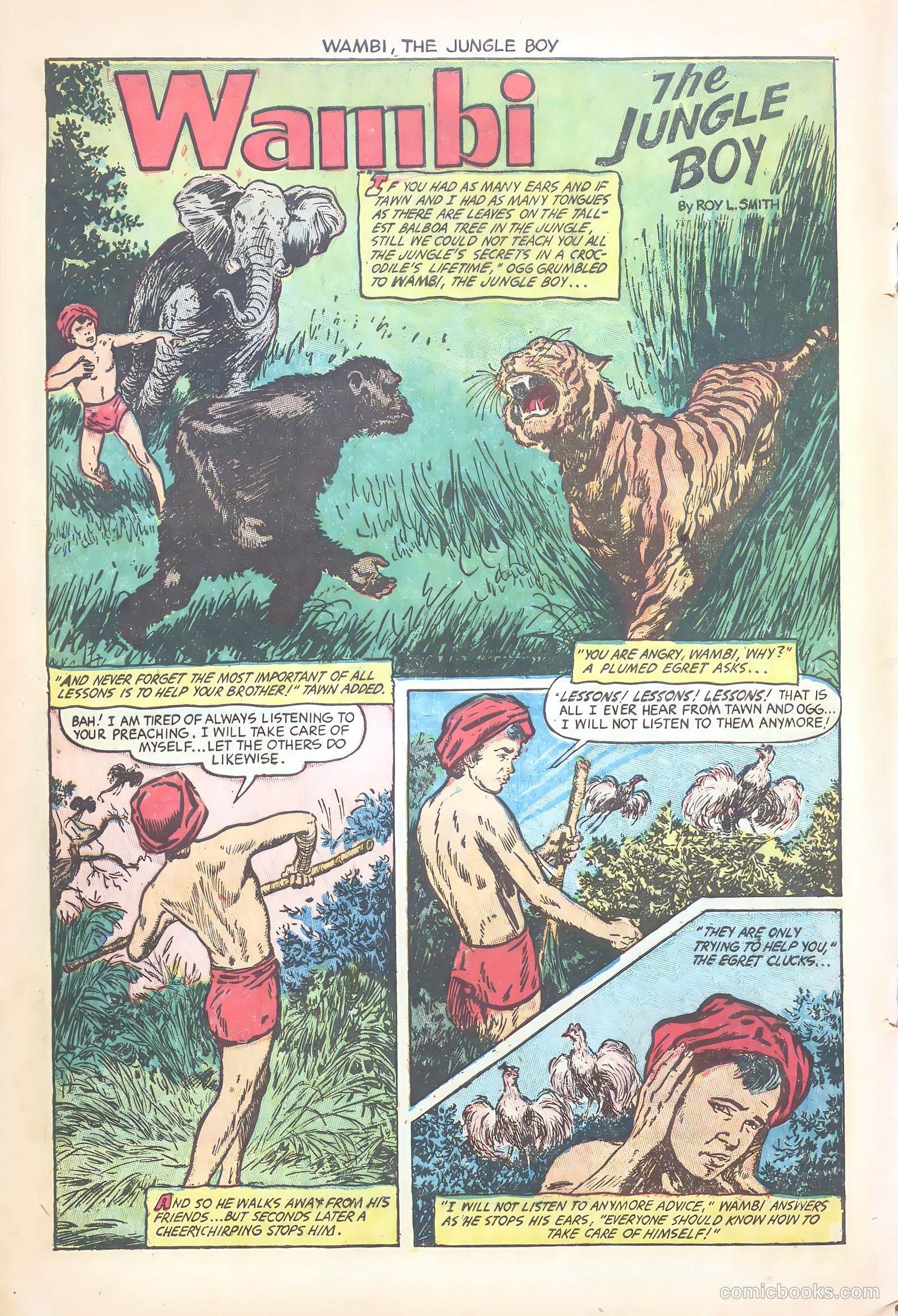 Wambi, Jungle Boy #18 (1952) — page 4 of 36